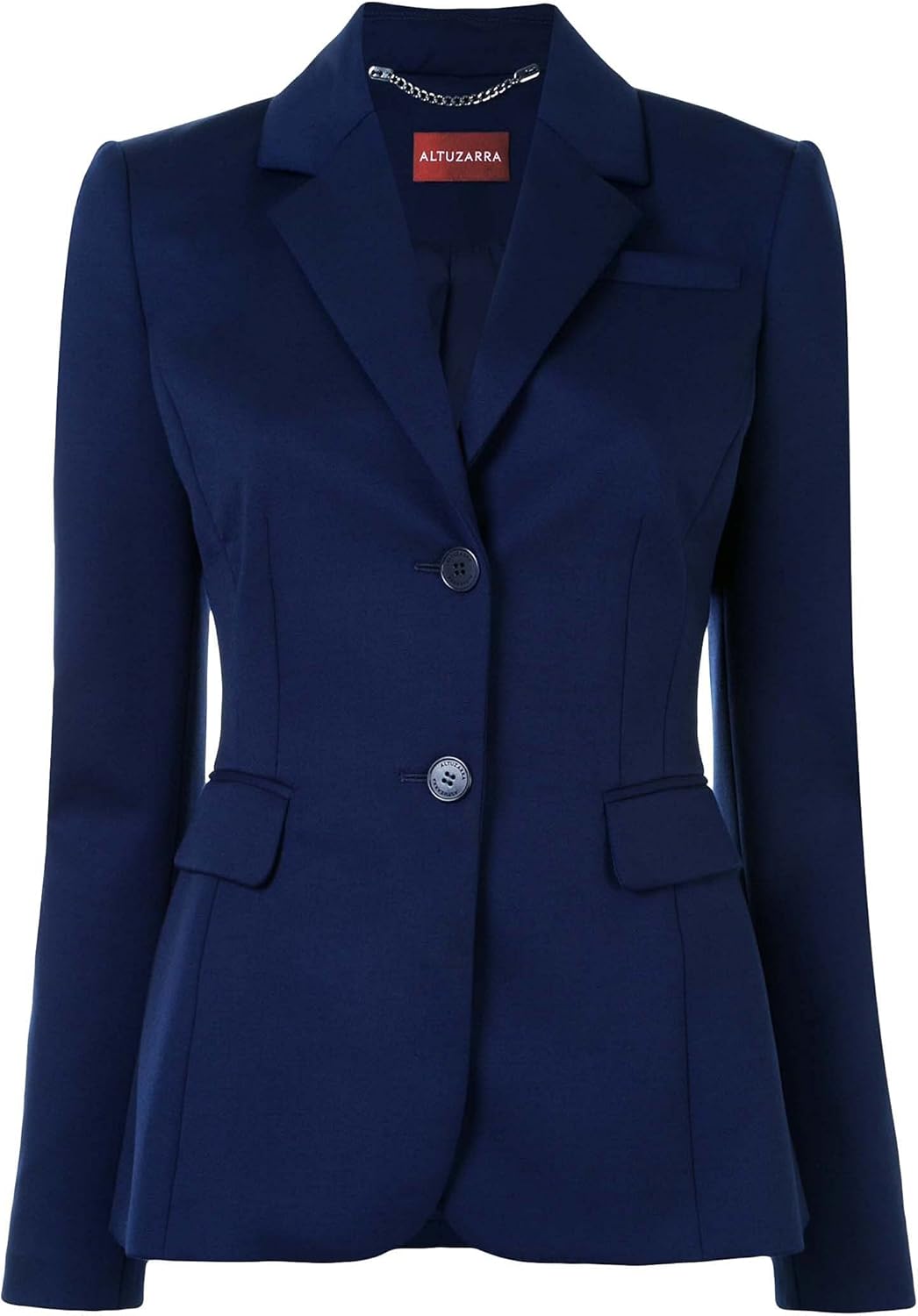 Altuzarra Fenice Jacket in Berry Blue, Size FR 42 (US 10). Slim-fit wool blazer with structured shoulders — perfect for polished tailored looks.
