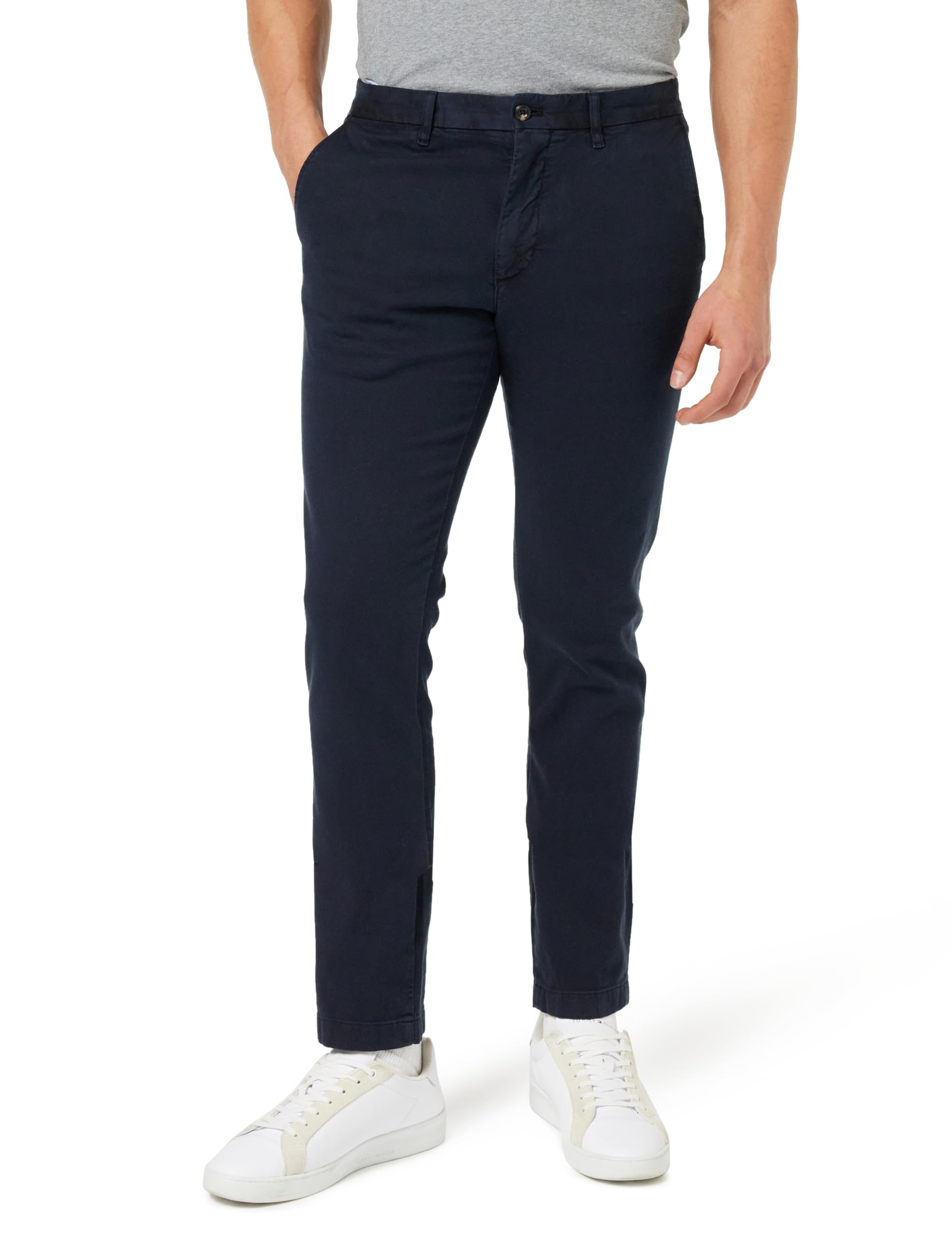 Tommy Hilfiger Men Chino Bleecker Structure GMD Woven Pants, Blue, 38/32