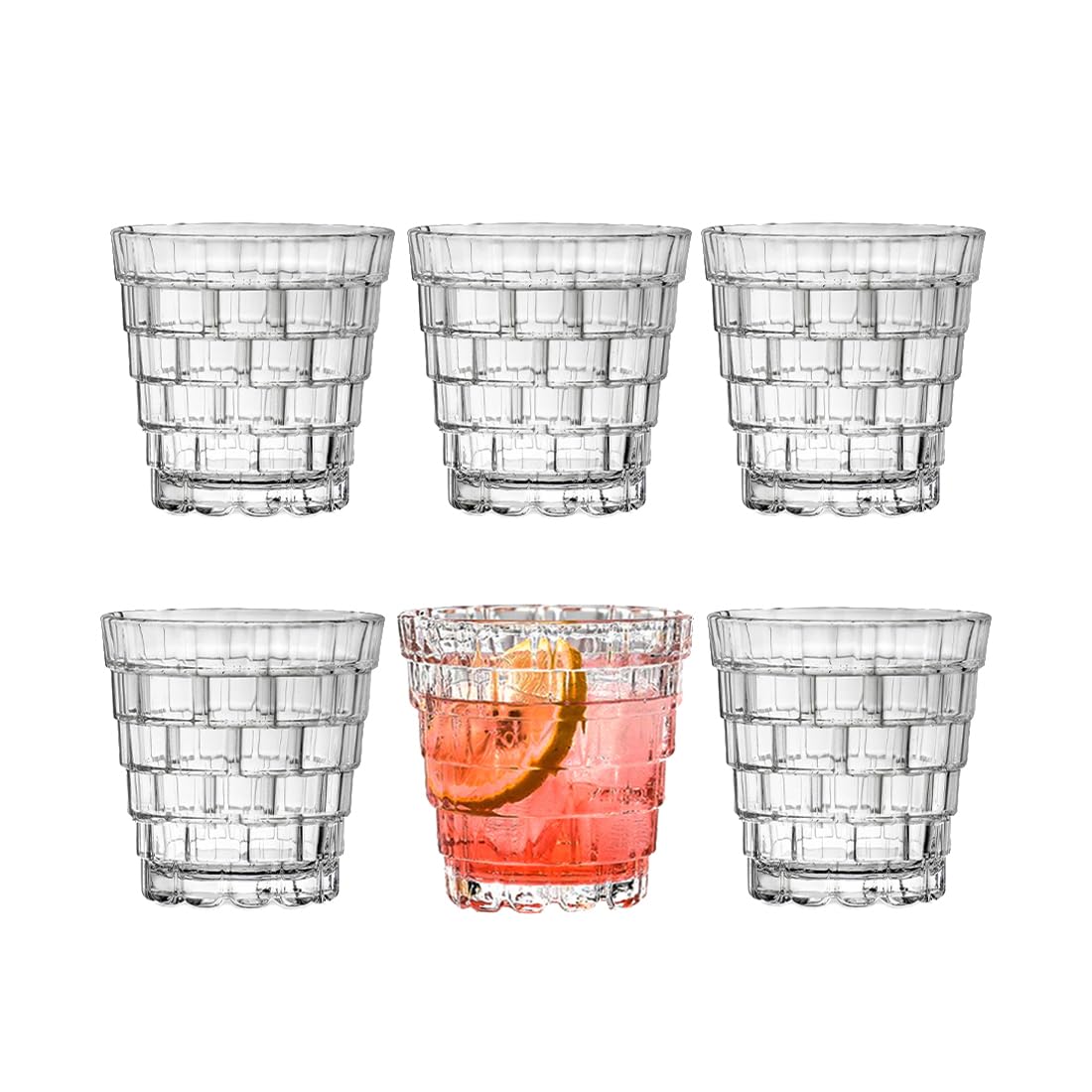 Gobelets en verre raffinés lot de 6 petit format 237 ml à la transparence pure