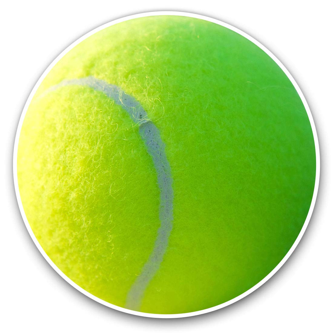 Destination Vinyl Ltd Yellow Tennis Ball Sports 2358 Vinyl Stickers (Set Of 2) 15Cm - Yellow Tennis Ball Sports Laptop Tablet Luggage Scrapbook #2358