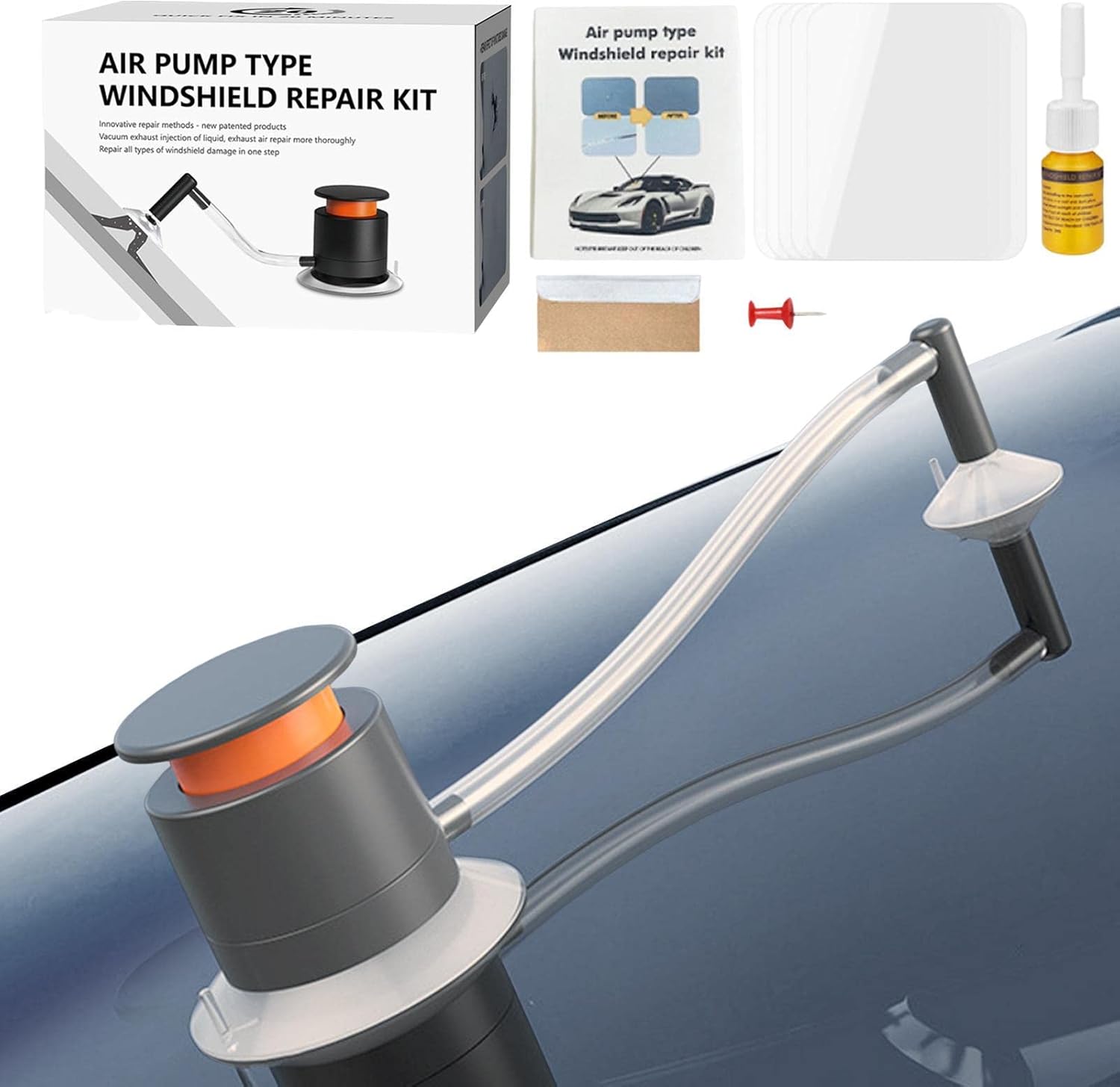 COATUIYO Car Glass Repair Kit, Window Glass Repair Kit, Air