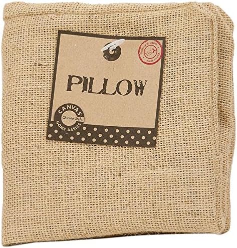 Canvas Corp Burlap Pillow Square 12"X12", Natural