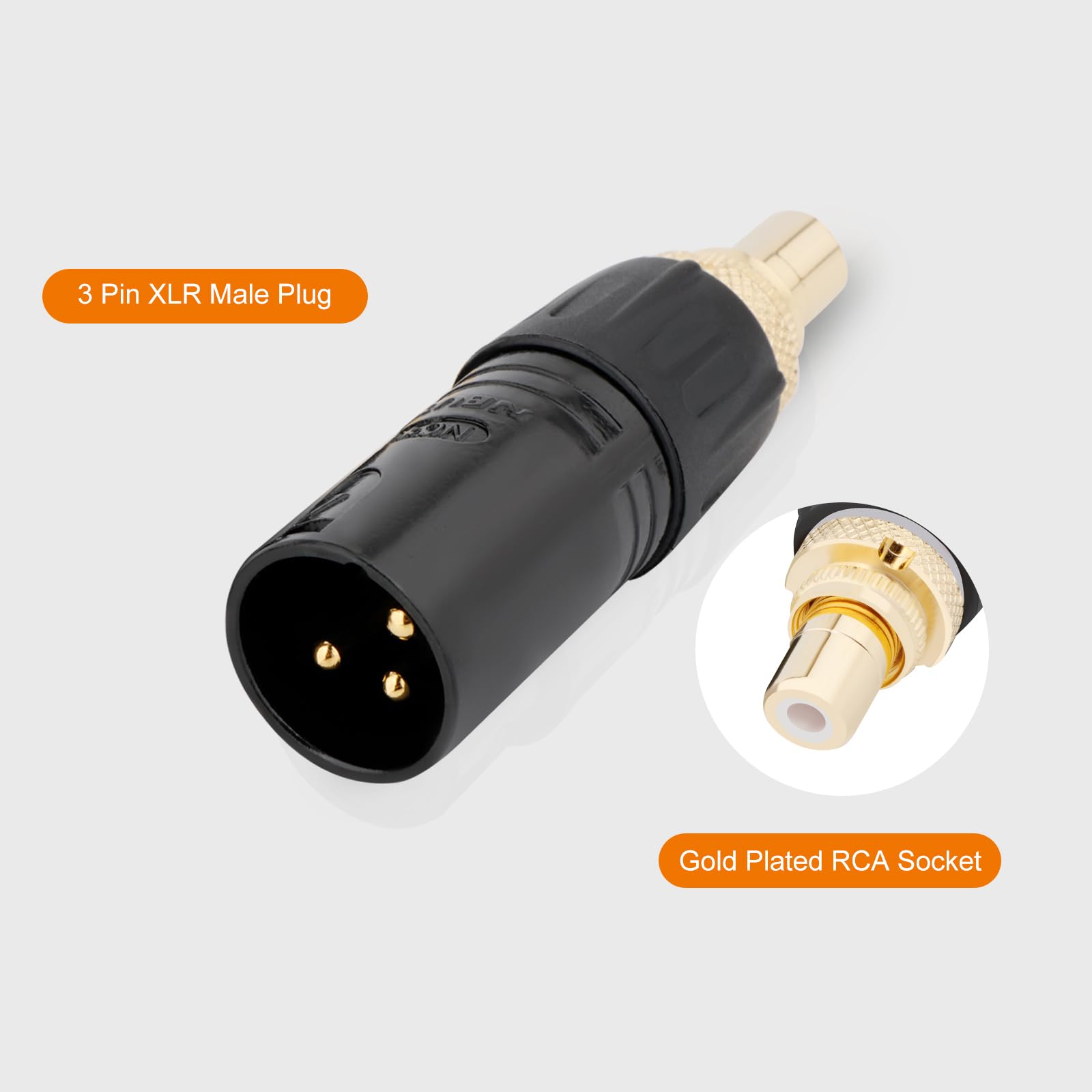 Plugger Adaptateur XLR Femelle - RCA Mâle Easy Adaptateur