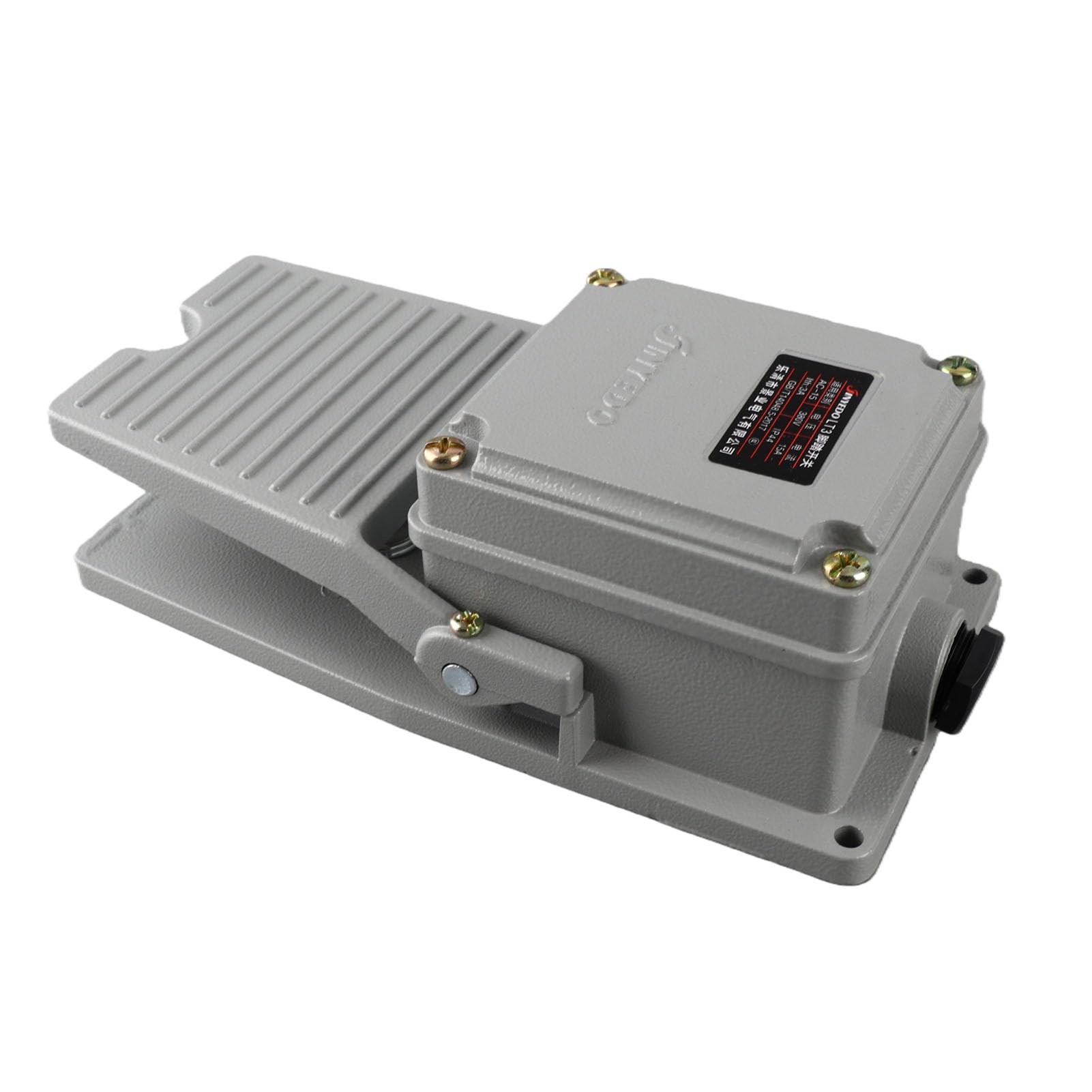 Interruttore pedale, pedale elettrico momentaneo alluminio antiscivolo, interruttore comando pedale, contatti argentati Interruttore a pedale LT3