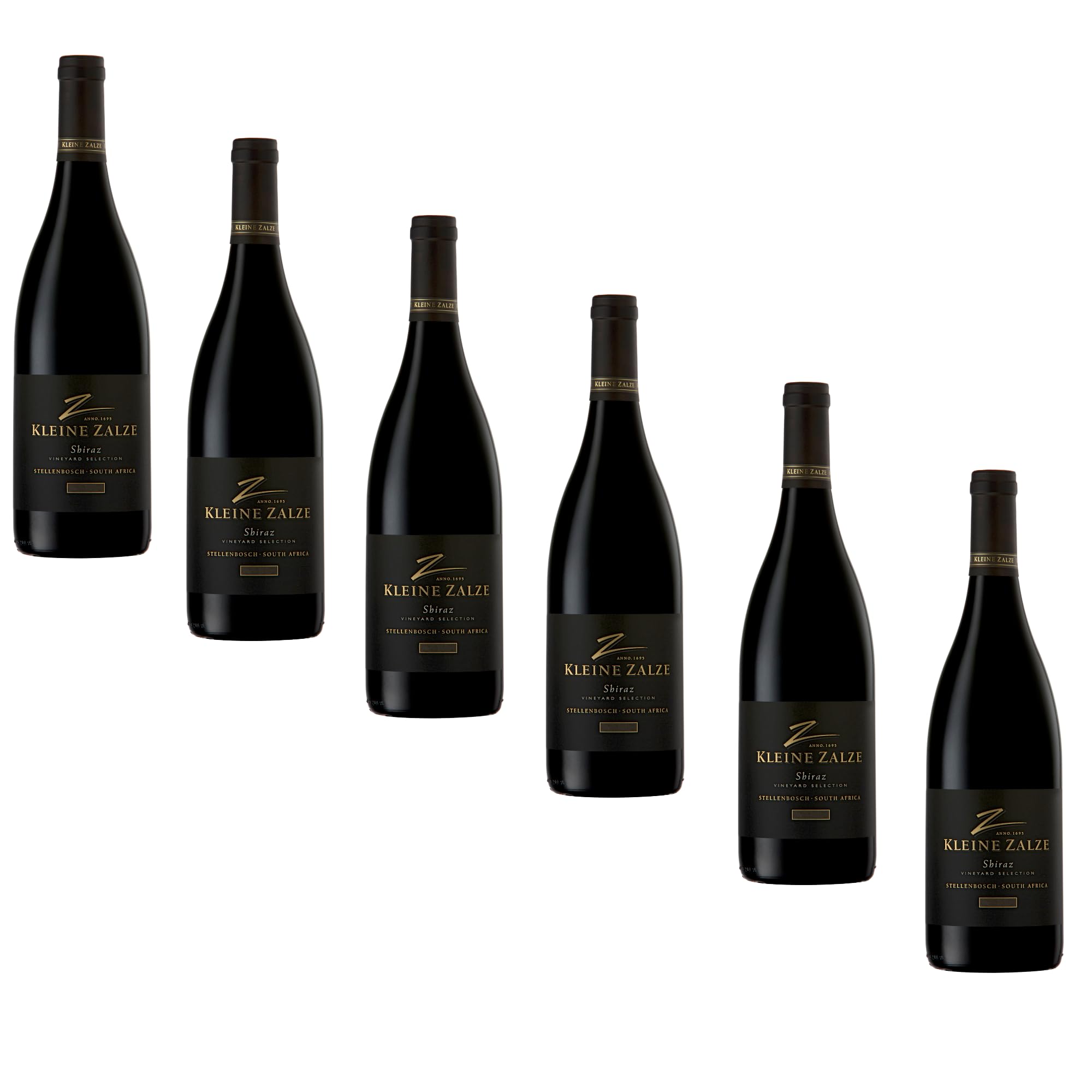 Kleine Zalze Vineyard Selection Syrah 2022 | Barrique Rotwein aus Stellenbosch, Südafrika - Trocken, kraftvoll & würzig - 6er Karton (6 x 0,75L) (Syrah)