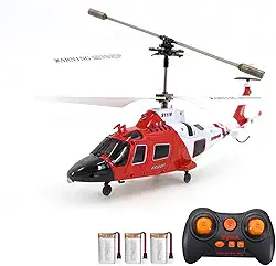 CIADAZ Helicóptero de controle remoto S111H com hélice dupla 2,4 GHz Drone de controle remoto Altitude Hold-Brinquedo presente para meninos meninas adultos com 3 baterias