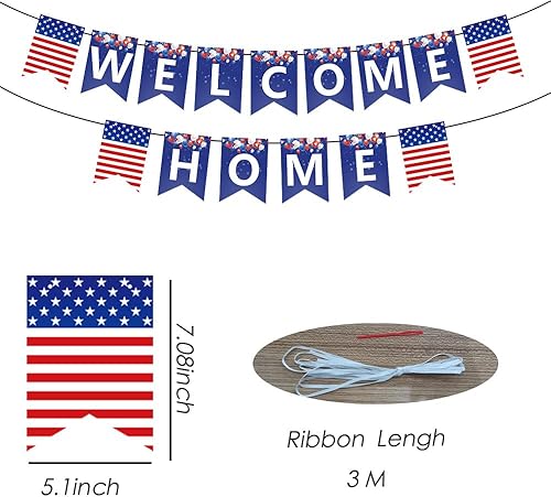 Miniatura 2 de CupaPlay Cartel militar de bienvenida a casa, decoración con texto en inglés «We are So Proud of You» («We are So Proud of You») de arpillera