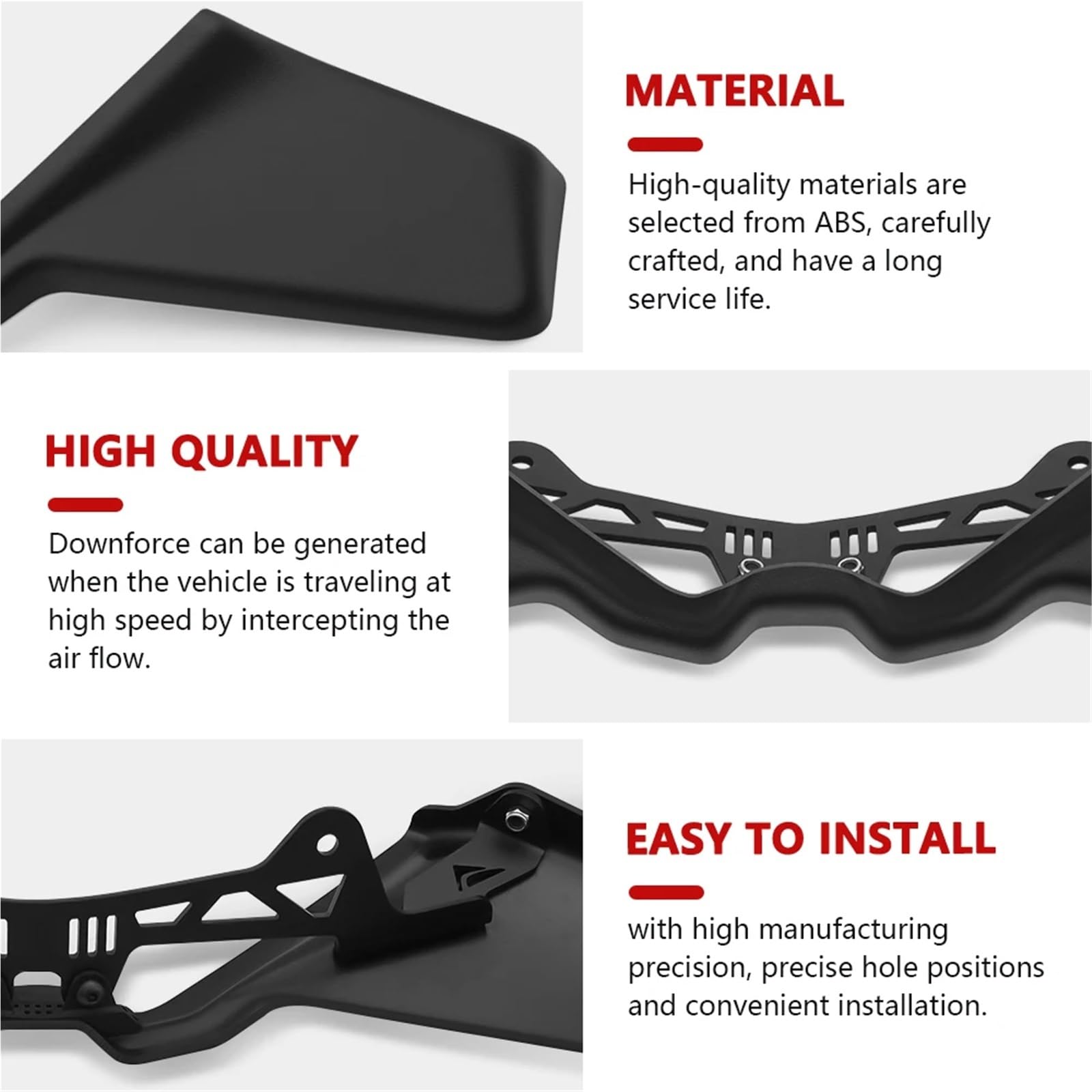 Front Bumper Splitter dachowy Pasuje do Daytona 660 2024 2025 Aerodynamiczny Winglet Wing Air Guide Spoiler Motocyklowy Stały Skrzydło