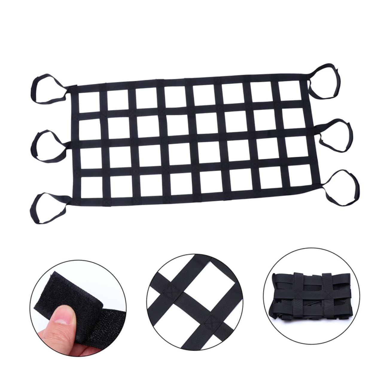 MAGICLULU 2pièces Filet à Bagages Élastique Nylon pour Toit De Voiture Ou Véhicule Lot de Filets De Rangement pour Voiture