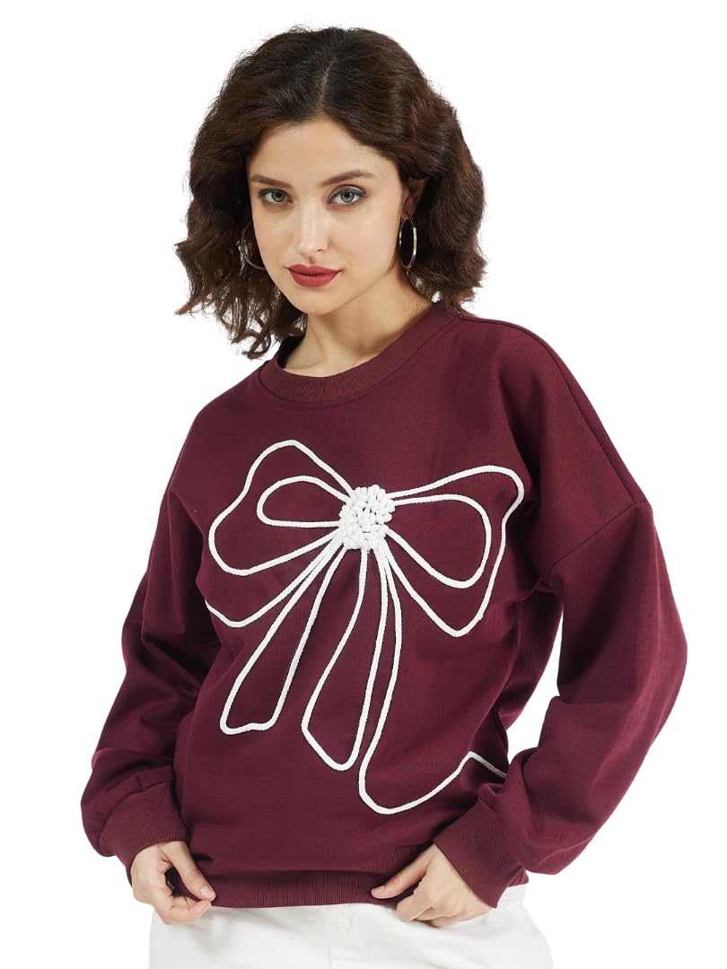 athena lifestyle Women and Girls Cotton Long Sleeves Solid Round Neck Ribbed Knitted Casual Sweatshirt-picture-48