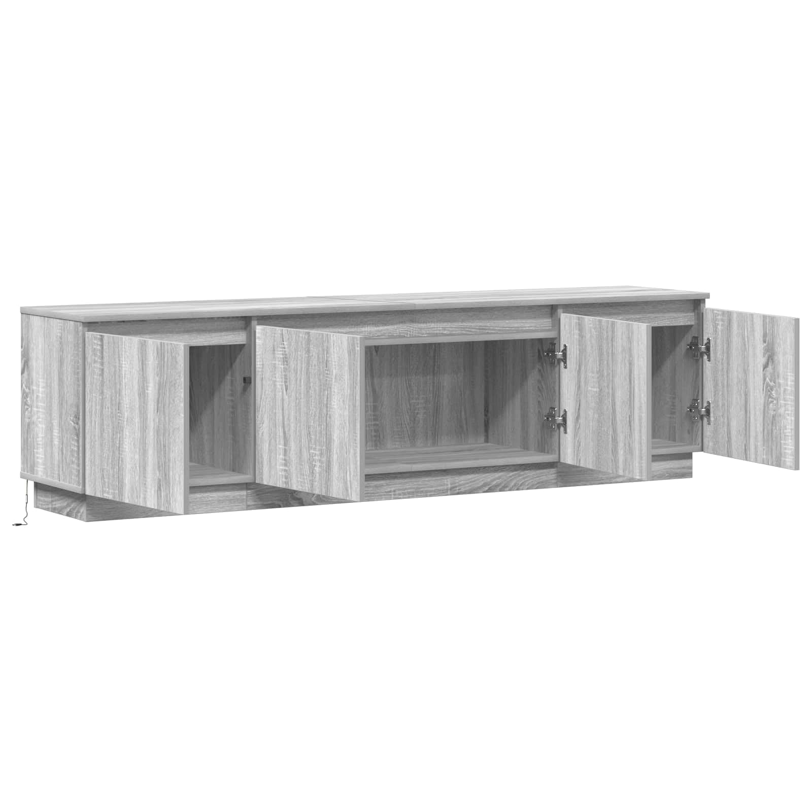 Mueble para TV de 180 x 38 x 49 cm gris Sonoma con LED