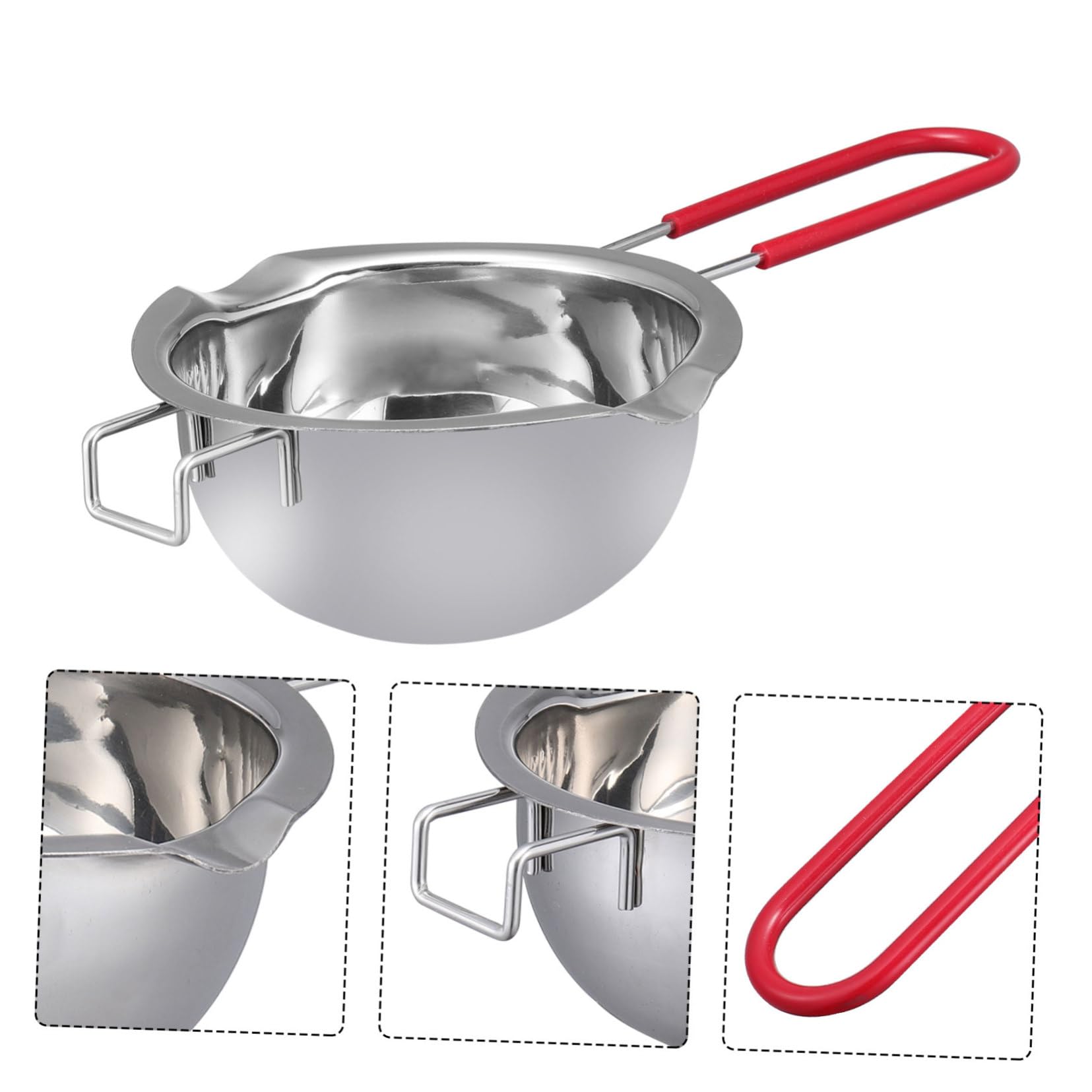 Garneck 1pc Stainless Steel Chocolate Melting Pot - Handle Multi-functional Melt Pot for Butter Cheese Candy for Kitchen Use and Food Preparation