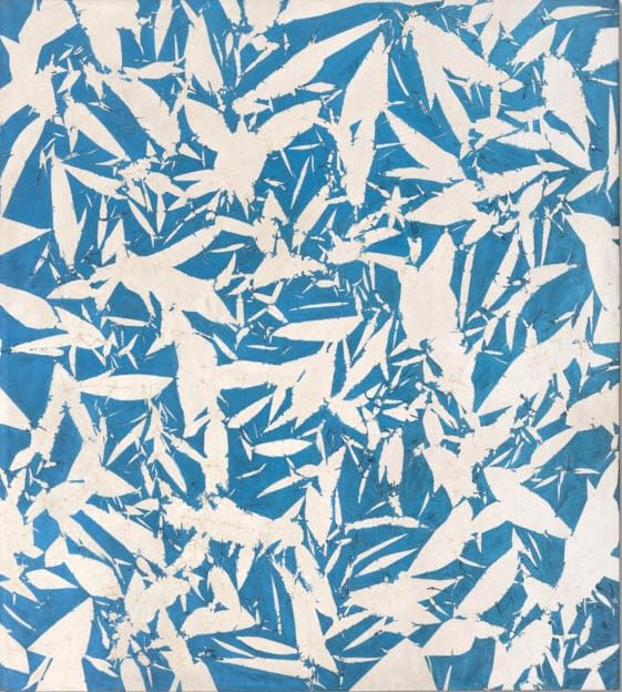 Simon Hantai Etude - Lienzo impreso en marco de madera, imagen perfecta para decoración de pared