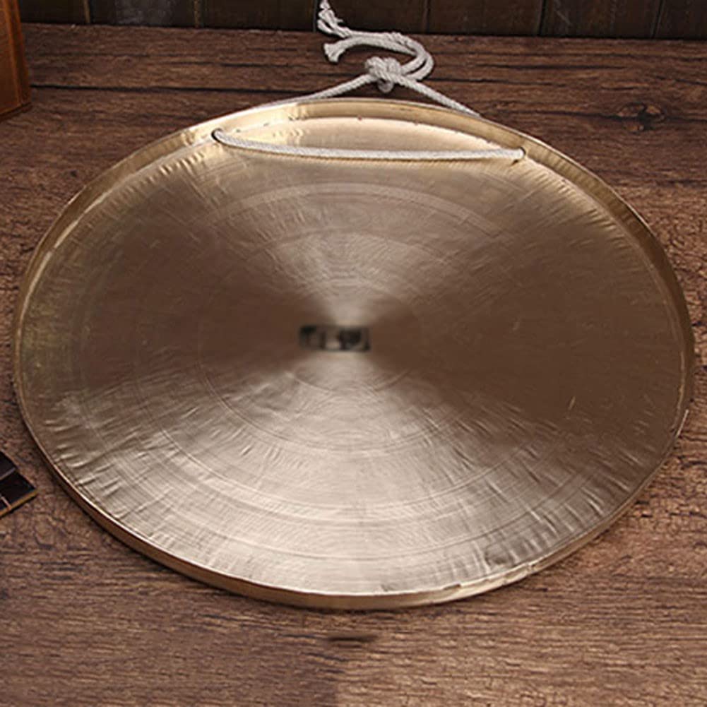 gong, Gong de latón 40 cm con martillo redondo for instrumento percusión orquesta ópera iglesia mini gong(40cm)