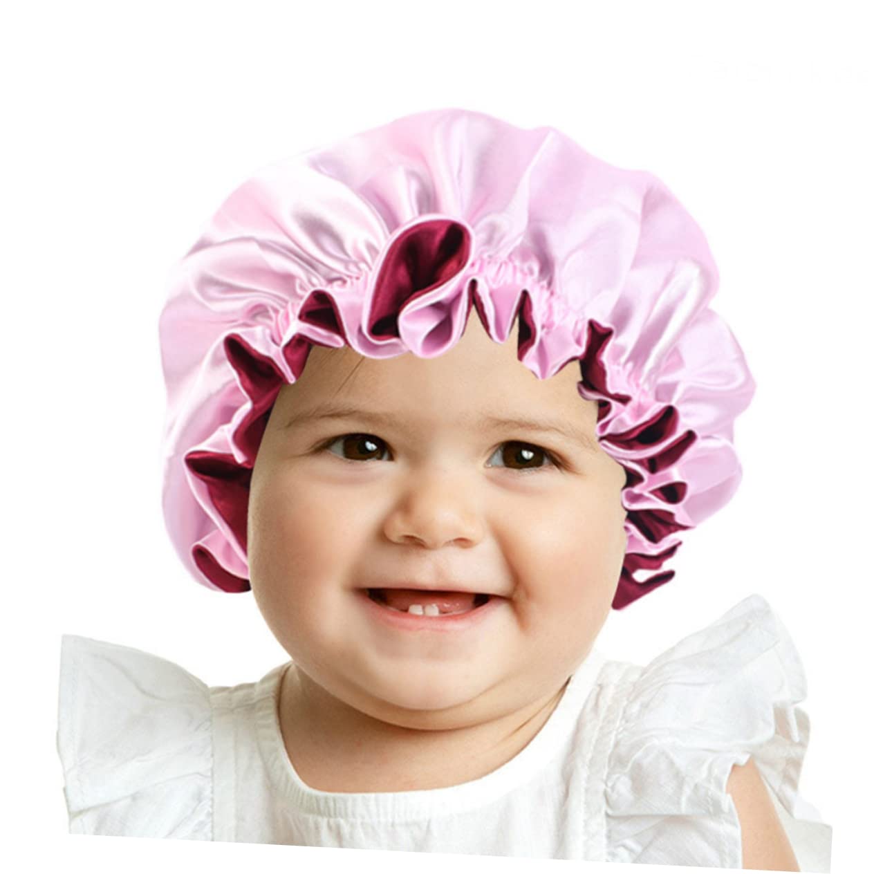 FOMIYES 6piezas Gorro De Elástico Para Protección De Cabello Sombrero Transpirable De Satinado Para Casa y Rosa