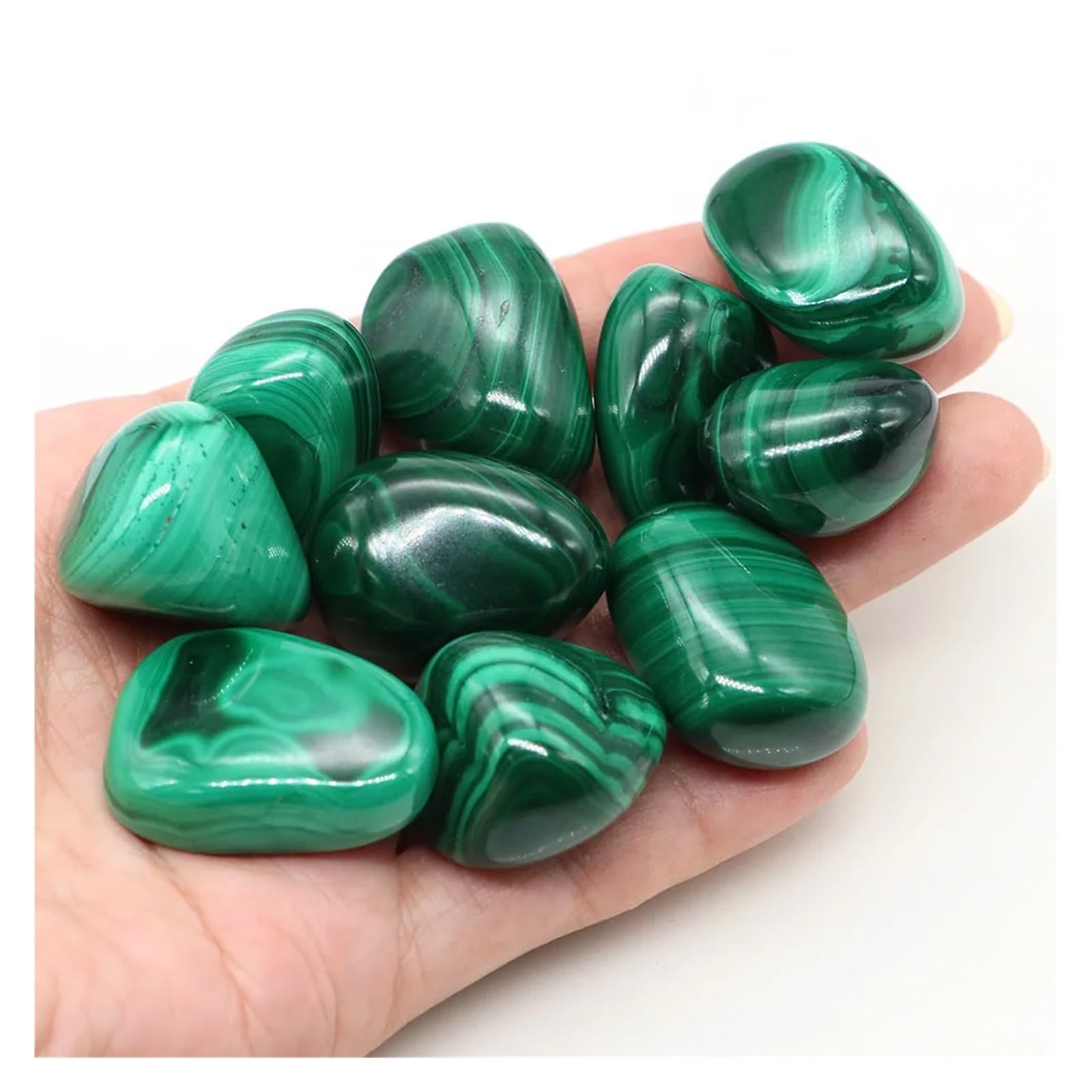 Grava para Acuario Piedras pulidas a Granel, Cristales agrietados Surtidos for decoración de acuarios, Tanques y Jardines(Color 22,100g)