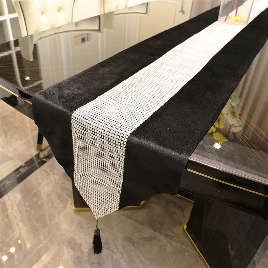 JSEIAJB Color Diamond Table and Chair Table and Chair Wedding Party Decoration Home Table(D,32x210cm)
