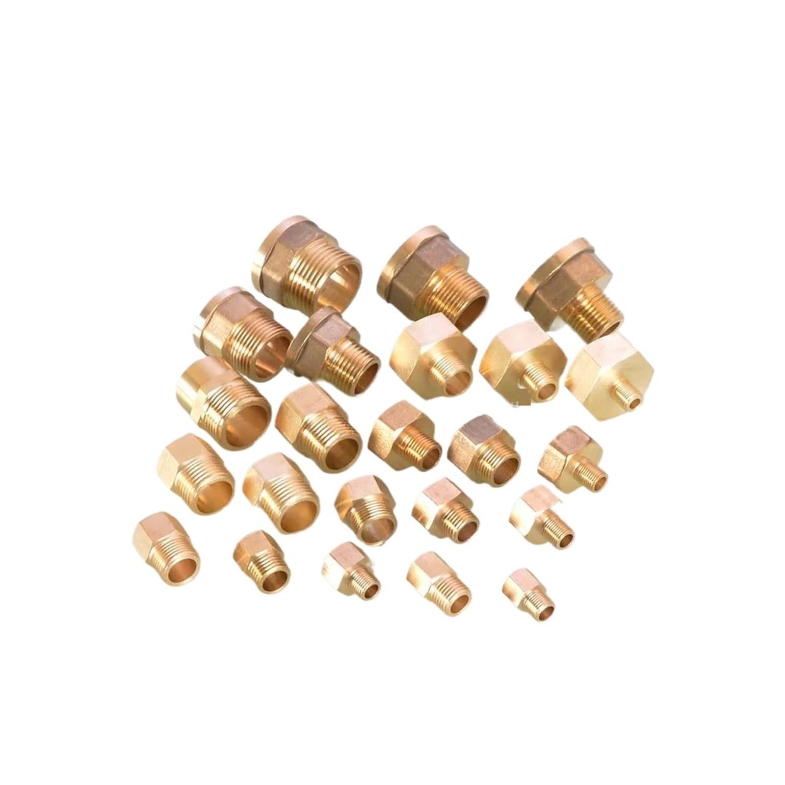 Brass Fitting F/M Metric Thead Female to Male Thread Brass Pipe Connectors Coupler Adapter Threaded Joint(G1I2-M20X1.5)