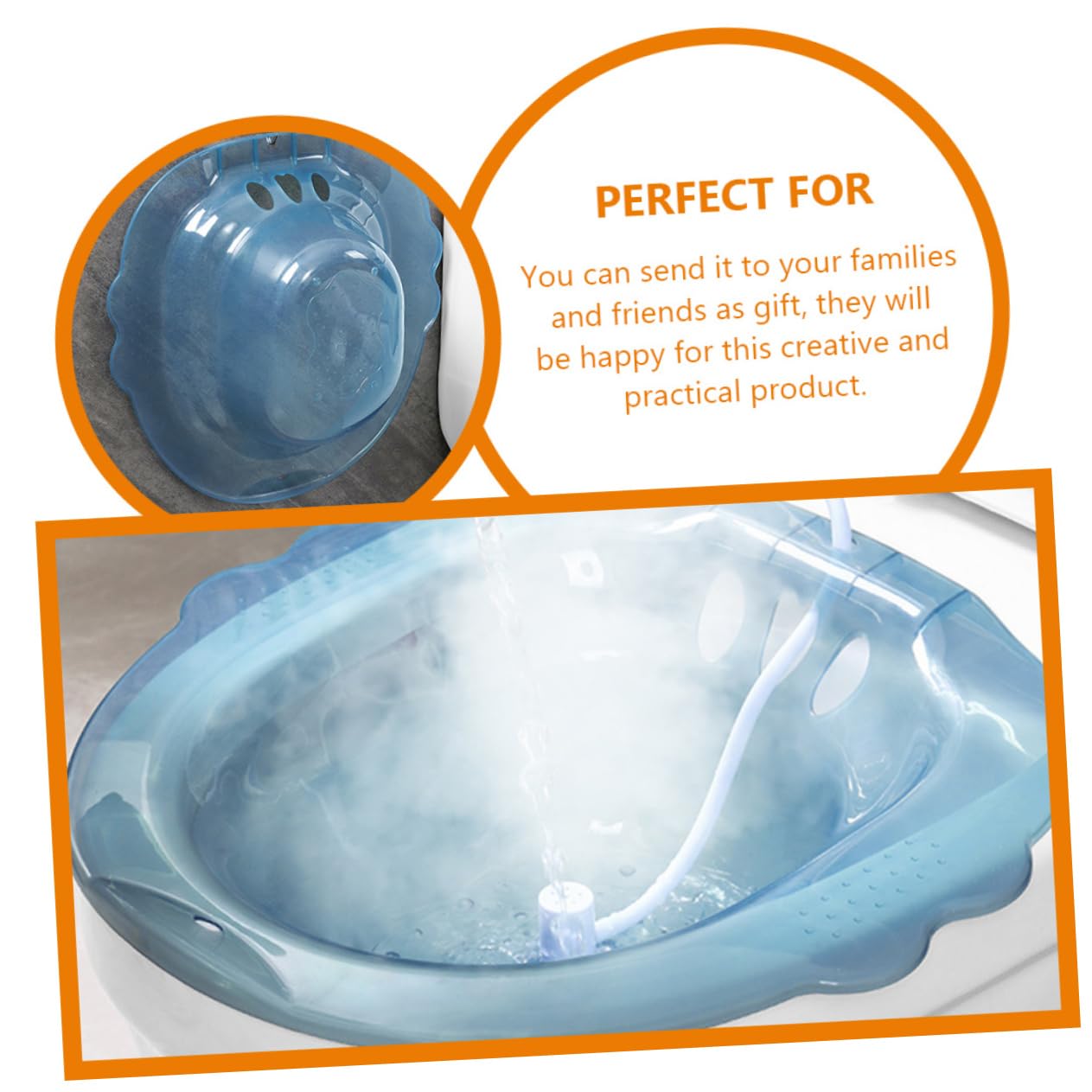 Anneome Sitz Bath for Postpartum Care Sitz Bath for Toilet Seat Sitz Bath Basin for Postpartum Care Guest Bathroom Essentials Steaming Tub Portable Toilet Simple Sitz Bath Basin Plastic