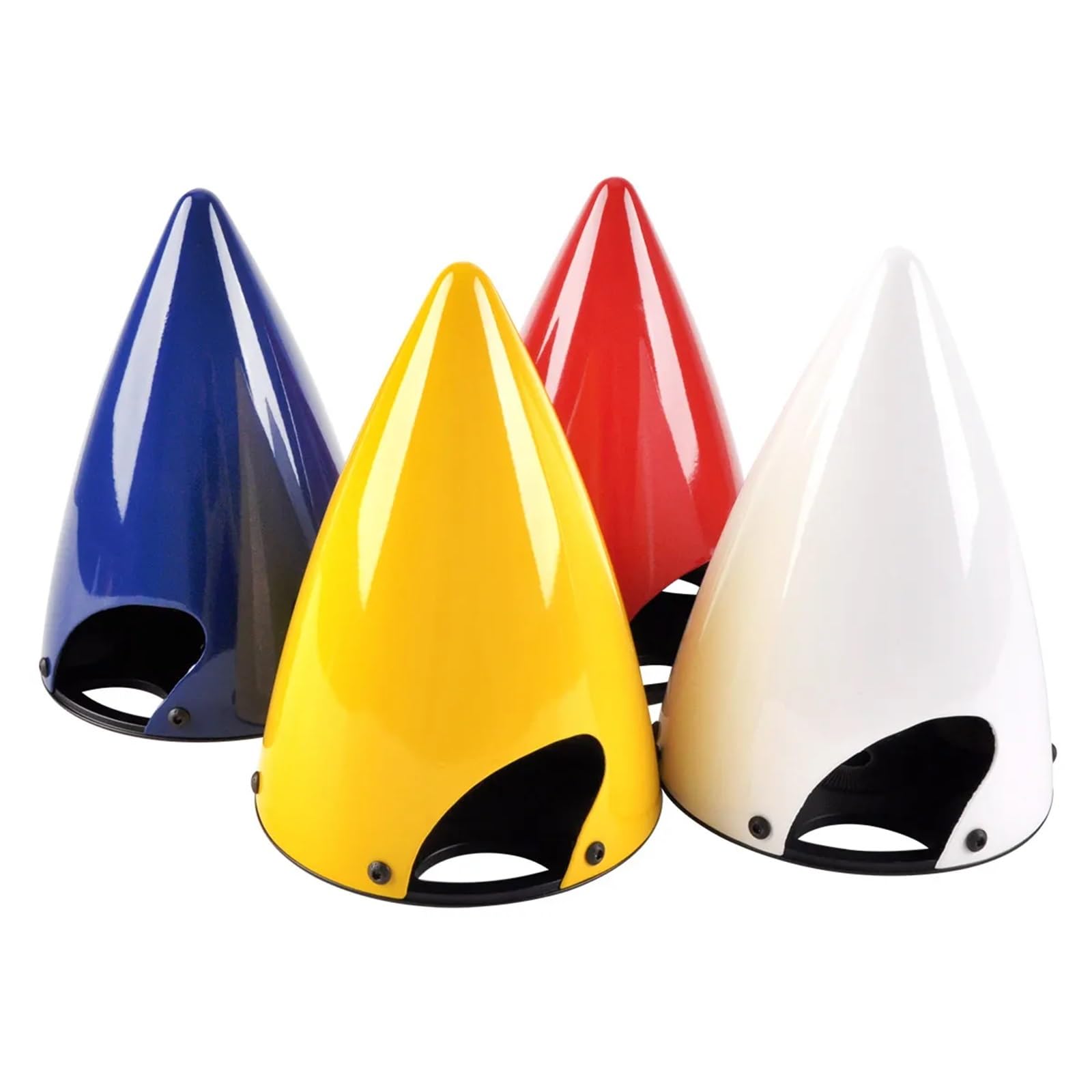 Cubierta de hélice de cono de fibra de carbono puntiaguda compatible con ZYHOBBY for modelo de avión RC de 2 palas de 2,75'', 3,5'', 4,5'' y 5,5''(2.75 inch white)