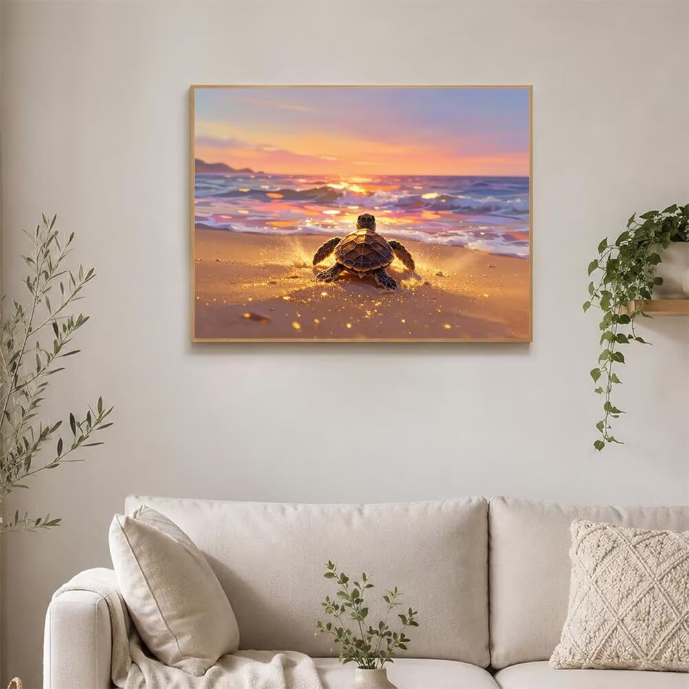 5D Diamond Painting Kit Tartaruga Marina Quadri con Perline 120x90cm 7-L907H