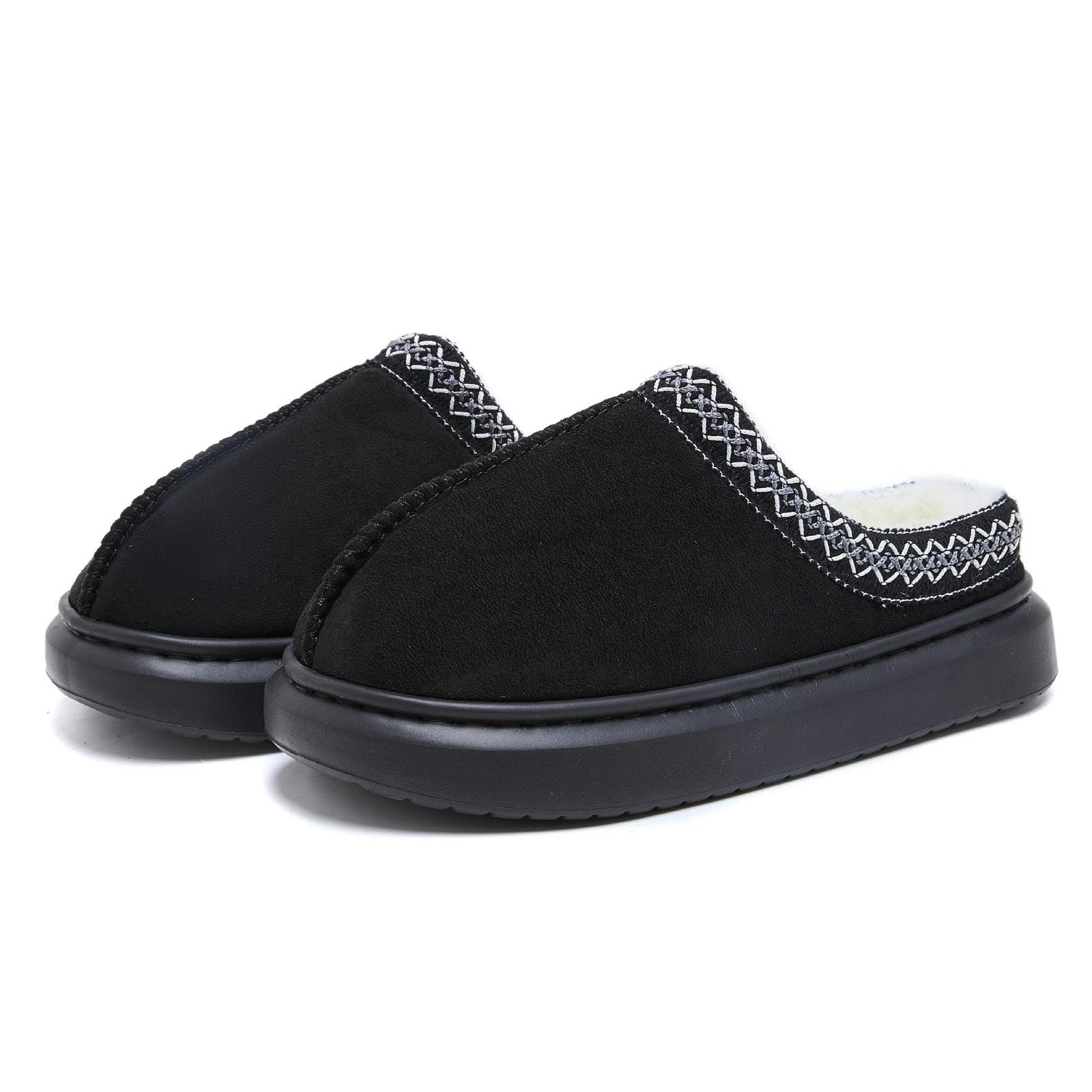 Pantofole Autunno E Inverno Baotou Etnic in Stile Plifori di Cotone per Uomini E Donne Coppia Calsa con Pantofole di Cotone con Saldatura Spessa-Marrone Scuro-40-41