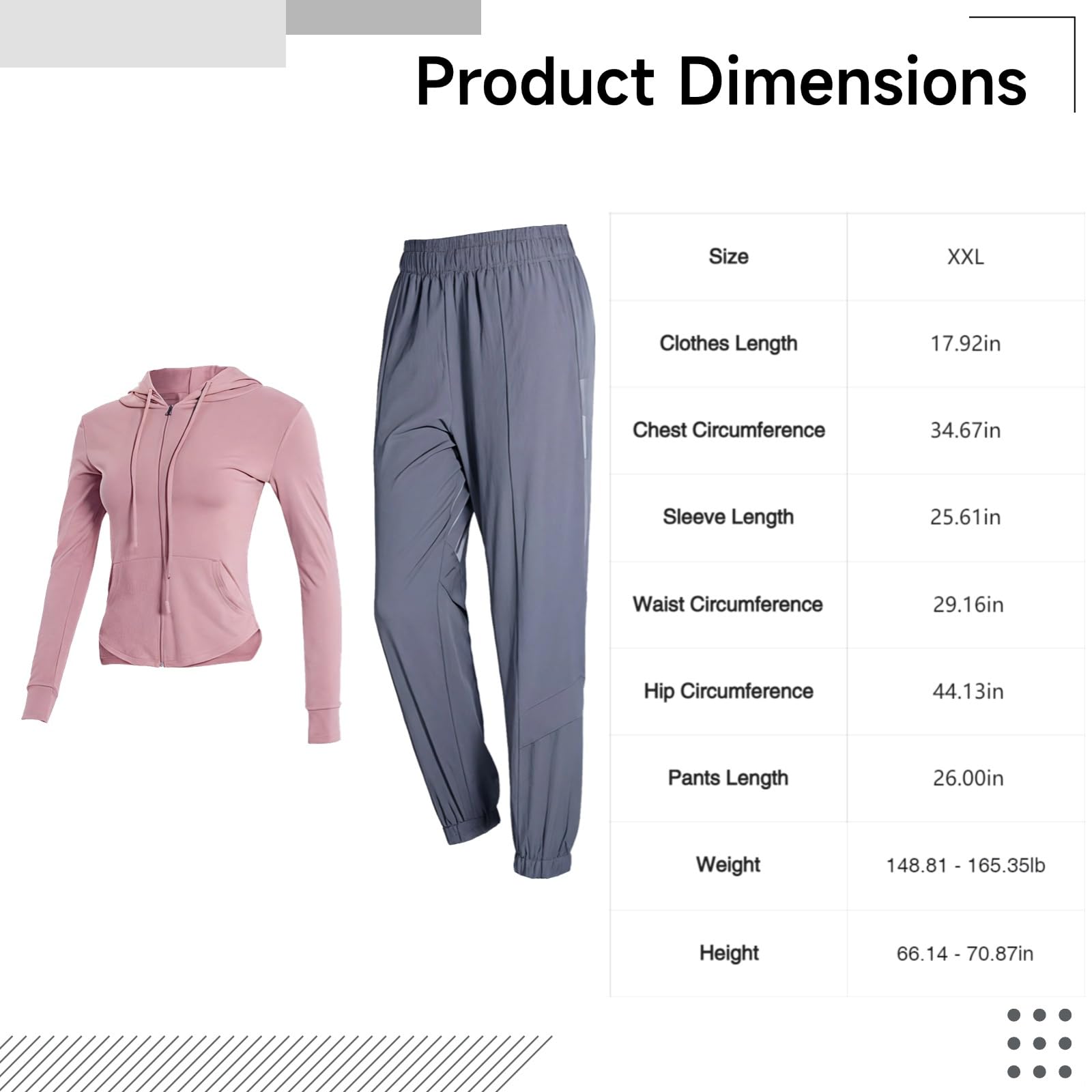 Pilates e Yoga Set per le donne, felpa con cappuccio e pantaloni combinati, tessuto elastico in nylon-spandex per abbigliamento sportivo