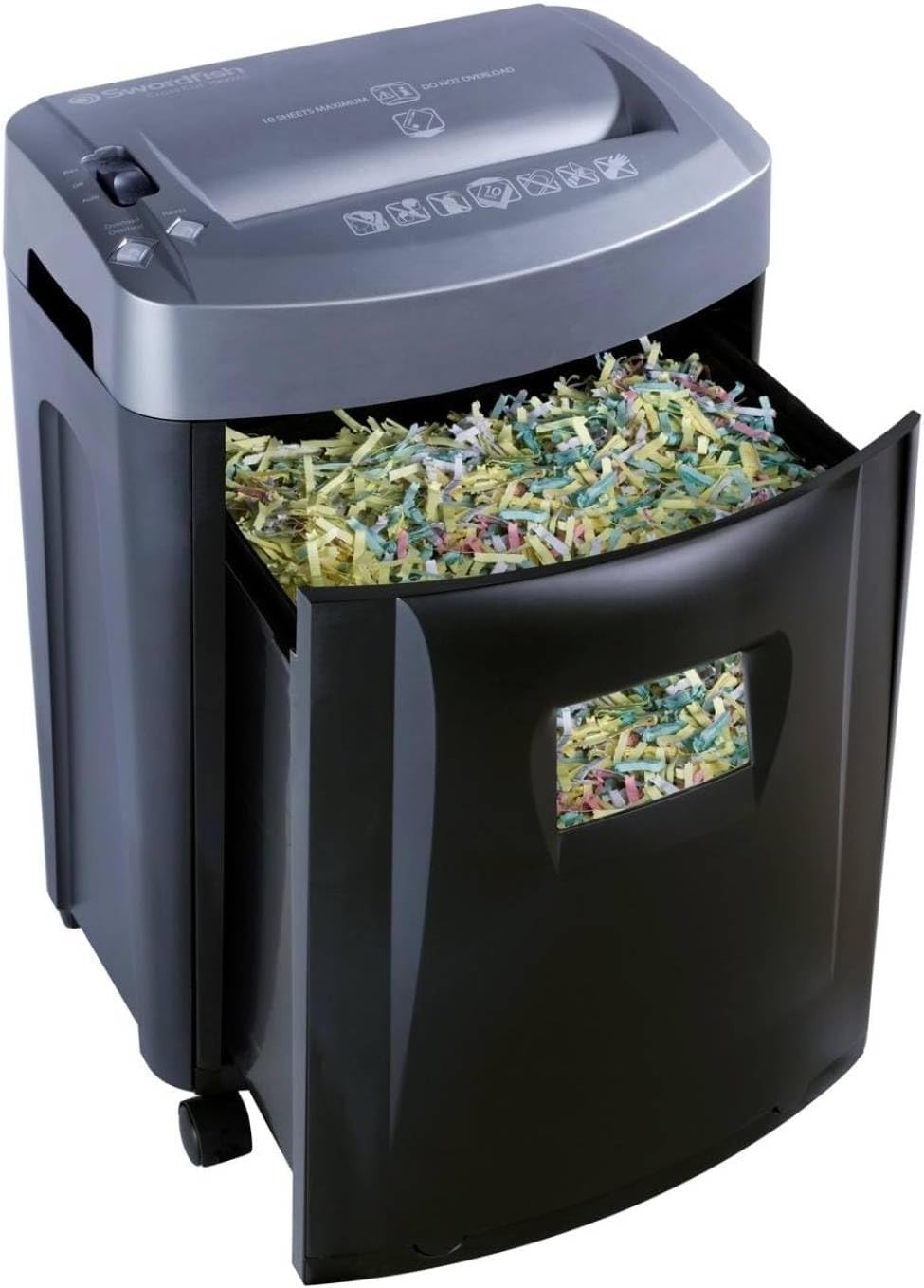 Swordfish 1000XC 10 Sheet Cross-Cut Paper/Document Shredder with 20 Litre Slide-Out Bin [45009]