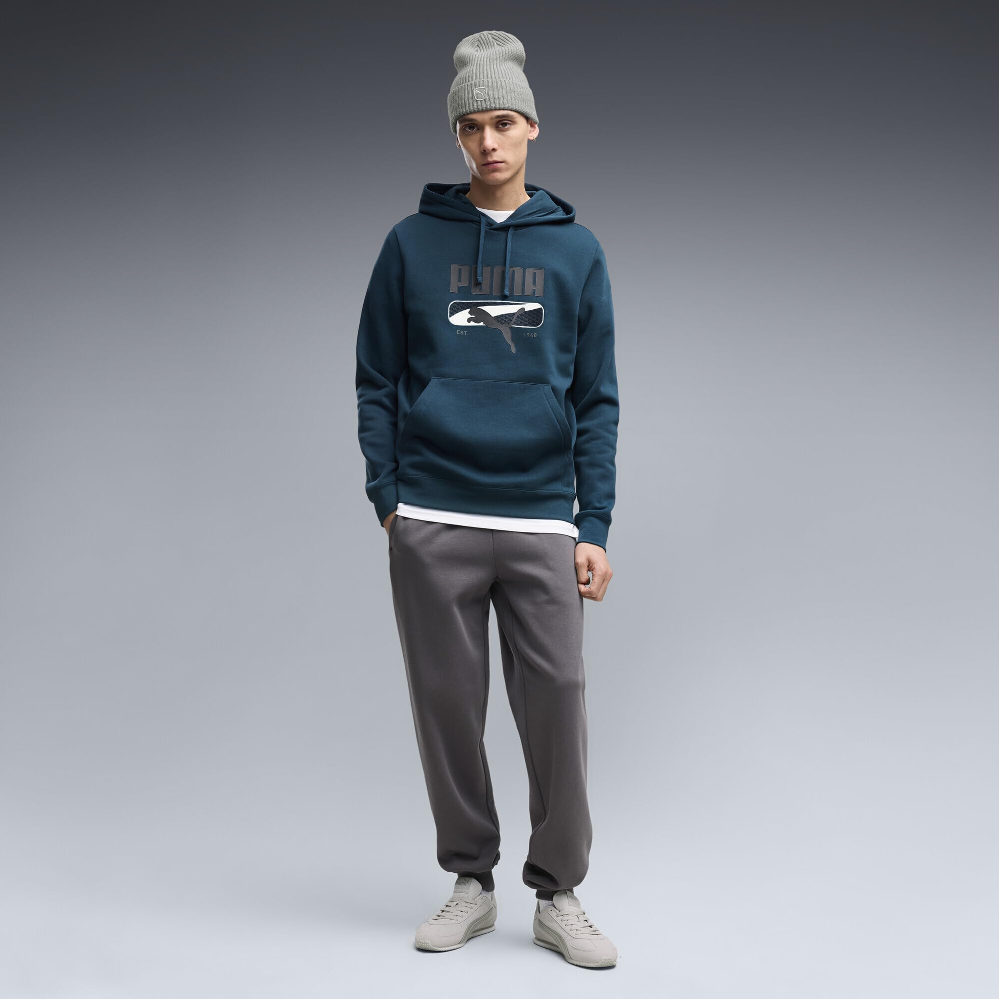 PUMA Sudadera con Capucha Sport Logo Play de Felpa Hombre