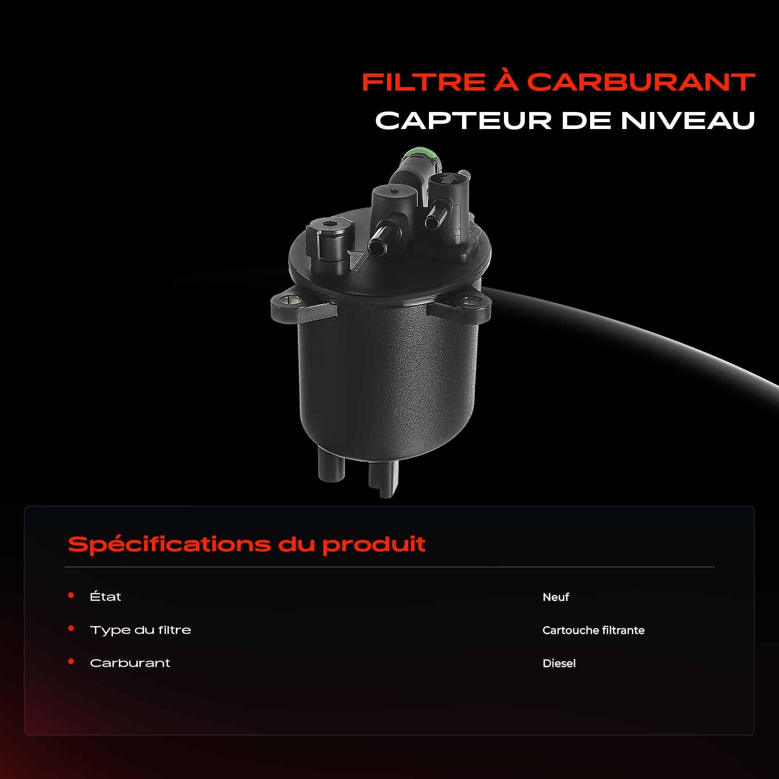 Filtre à Carburant Diesel Compatible Peugeot, Citroën, Ford, Land Rover – Référence 9656937180
