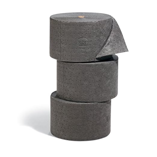 PIG Absorbent Mat Roll - 3 Heavyweight Mat Rolls - 10" x 150' - 13-Gallon Absorbency per Roll - MAT229