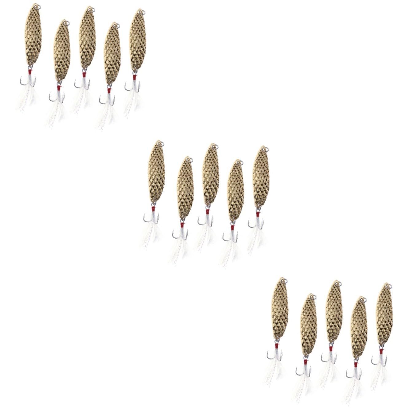 BESPORTBLE Lot De 3 Hameçons Triples en Métal pour Pêche Cuillères en Alliage De Zinc Dur pour Appâts De Pêche Australiens 5 Pièces X 3