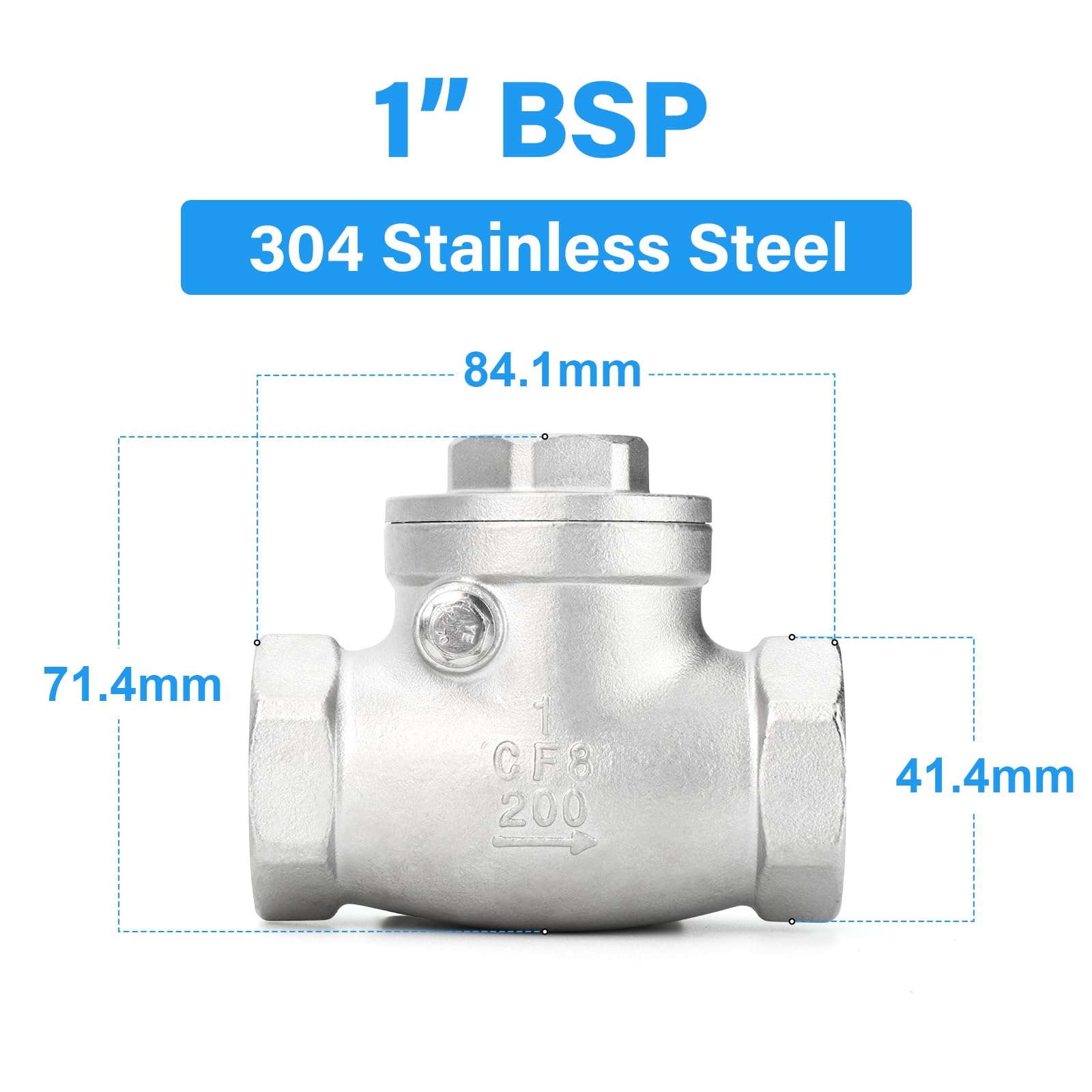 Clapet Anti-Retour Laiton 1-1/2 BSP Femelle ERGAOBOY - Protection Refoulement Fluide Eau Gaz Huile