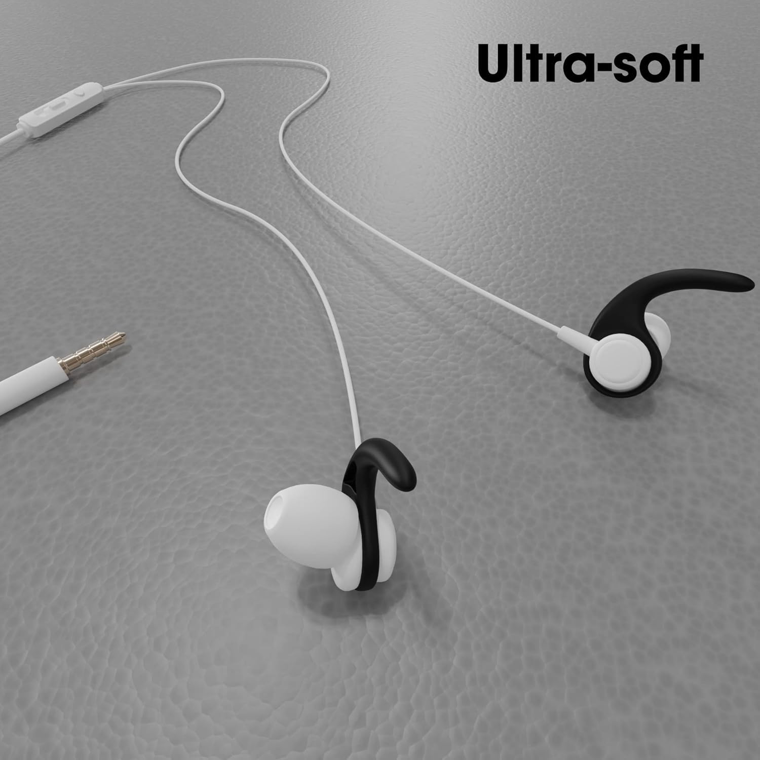 Sounce Anti-Slip Silicone Earbud Hooks 4 Pair 8Pcs Medium, Black — Amazon image 6