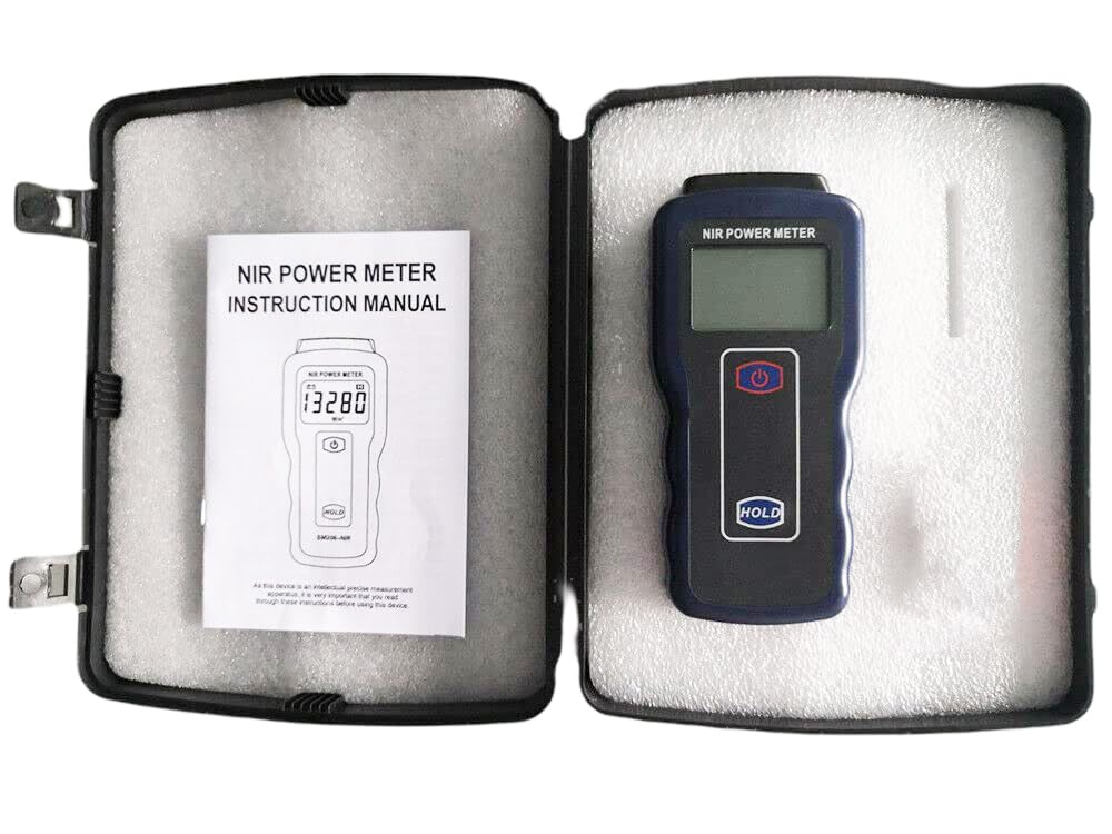 YFYIQI NIR Power Meter with Measuring Range 1-19999 W/m² Wave Length Range 900nm-1700nm Resolution 1W/m² for Infrared Sources Sun Infrared Lamps, etc