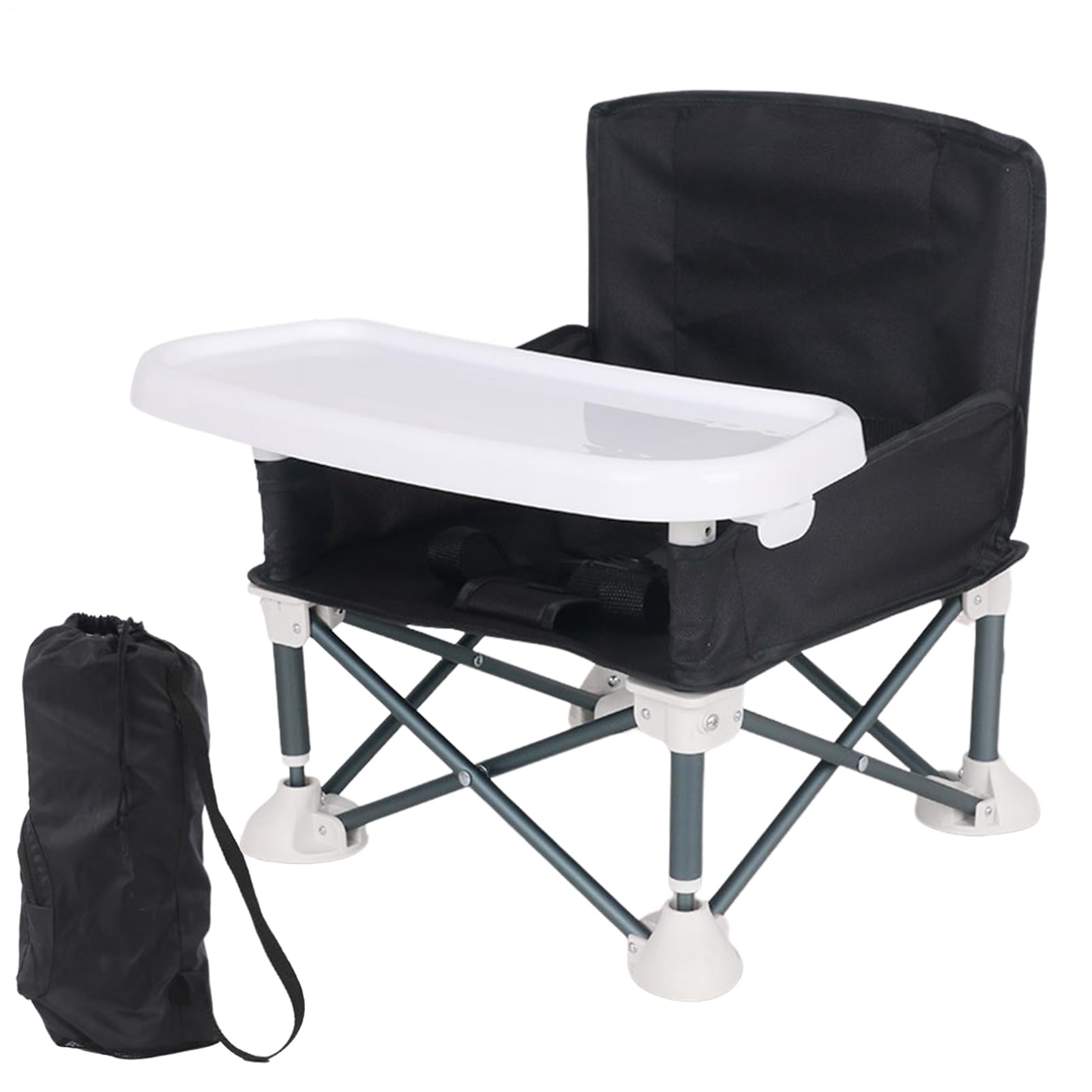 Foldable Baby Travel Booster Seat | Toddler Booster Seat with Removable Tray | Boosters Toddler Feeding Chair | Portable Folding Boosters Feeding Chair for Picnic Camping Beach Travel