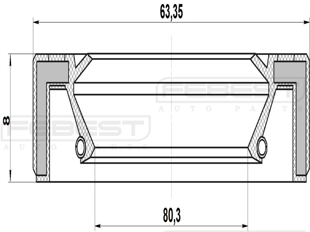 Amazon.com: Md745423 / Md745423 - Oil Seal (Axle Case) (65X80X8 