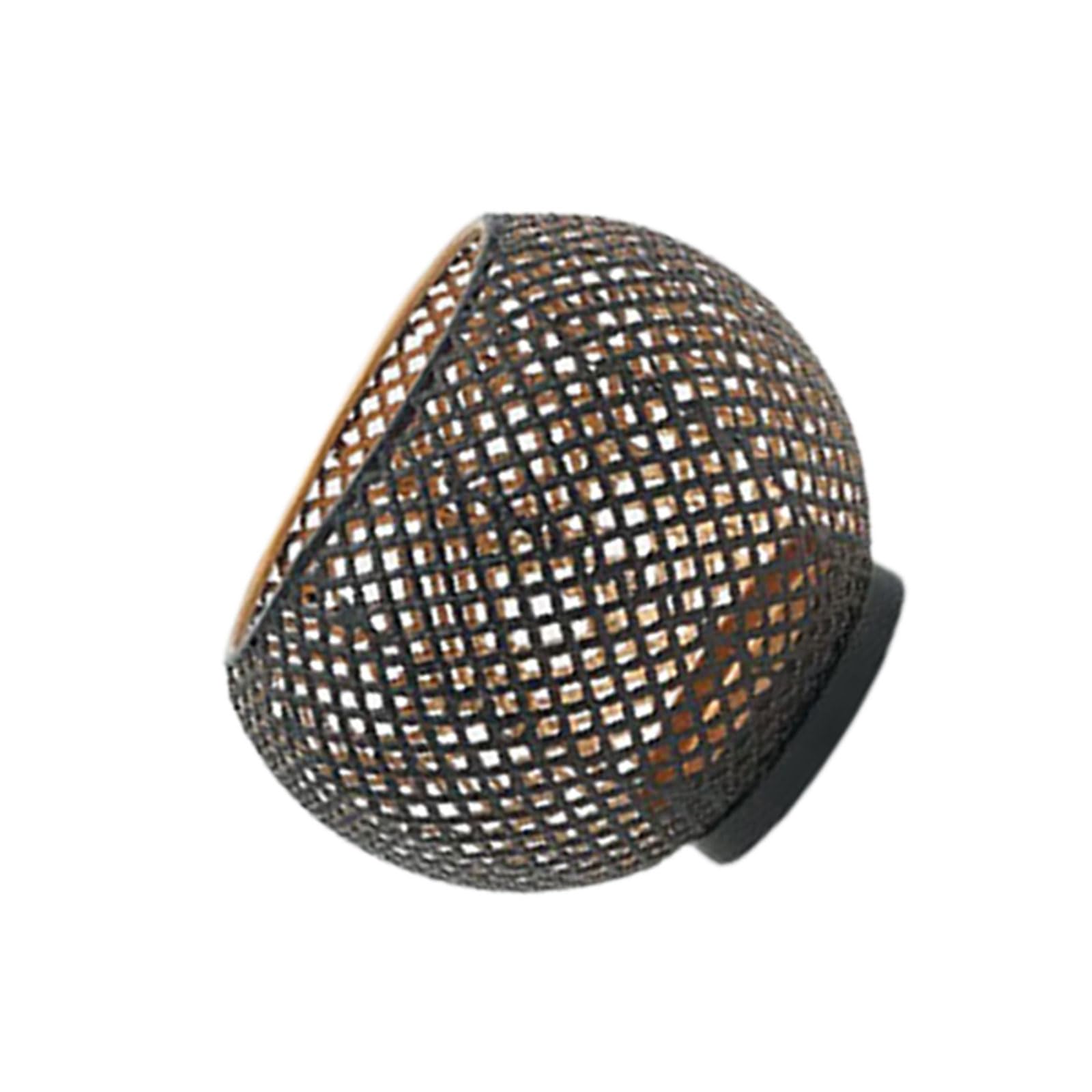 Vdaxvme Wrought Iron Sphere Shape Holders with Intricate Cutout Design for Home Decors and Romantics Ambiances Hollow Out Iron Holders