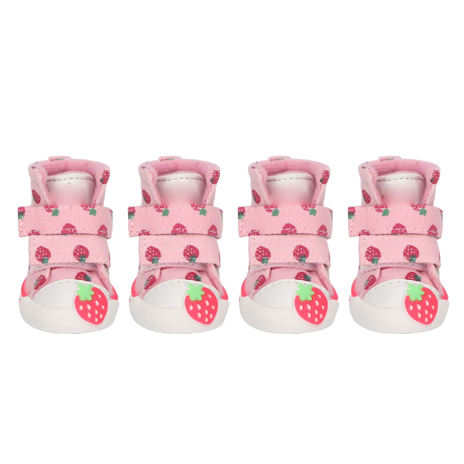 ZIZEV Dog Boots, Cute Strawberry Decoration Sturdy Easy to Wear Pet Shoes for Pet Supplies (1800ml)