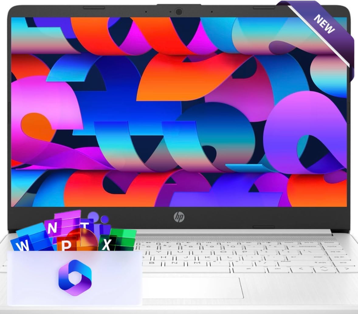 HP Slim & Powerful 16GB RAM 14' Laptop  1-Year Free Microsoft 365, Fast Intel Core, 1.1TB Storage (64GB SSD with 64GB External and 1TB Cloud Storage) - Win 11 w/o Earbuds