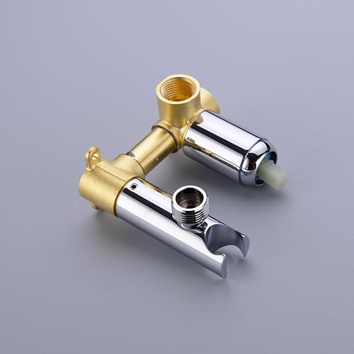 Miniatura 5 de Trustmi - Juego de rociador oculto para bidé con agua fría y caliente, rociador manual de latón Shattaf para agua tibia, cromado