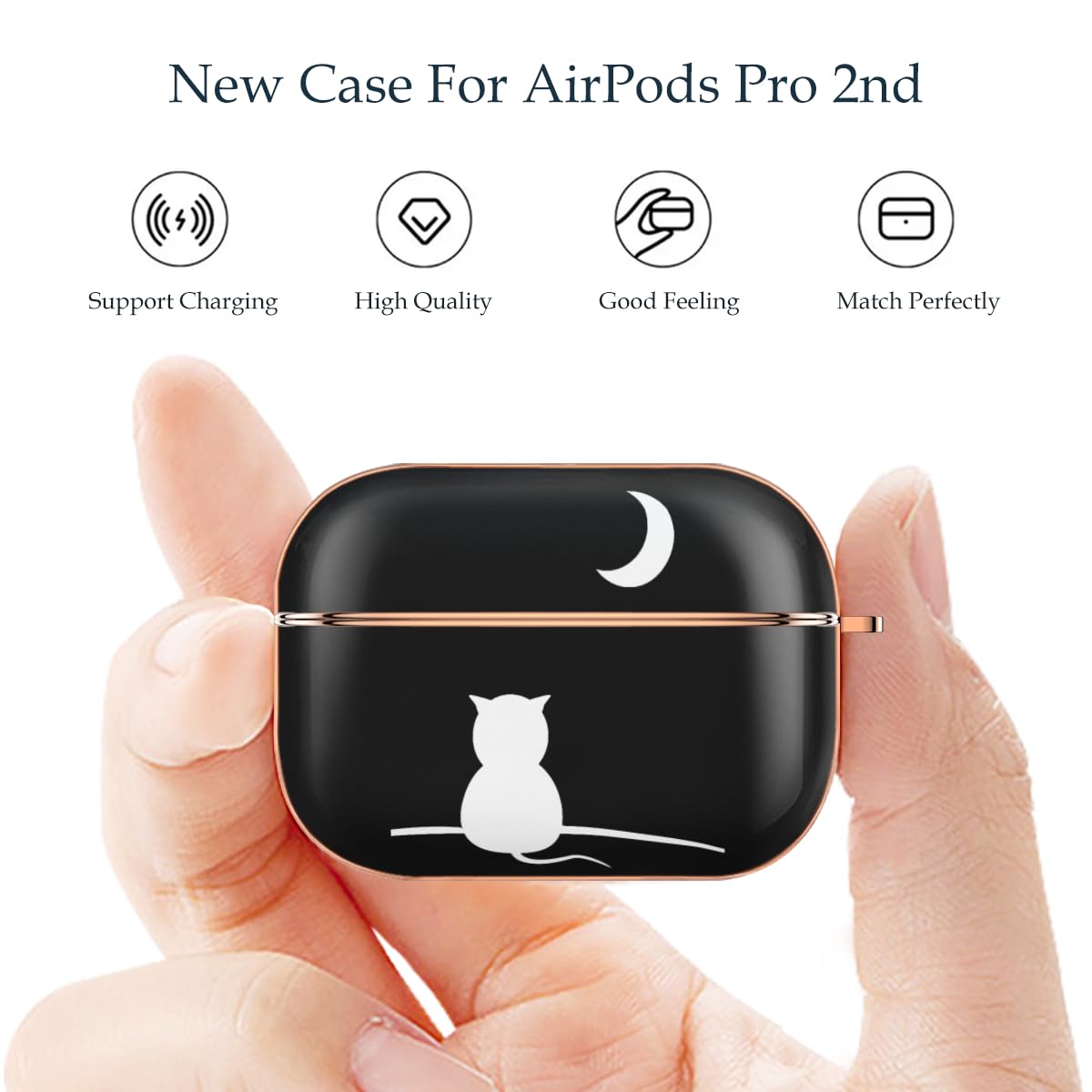 AirPodsPro2 右耳のみ　充電ケース　ケースカバー付き　黒色　第二世代 アウトレット品】 AirPods Pro 第2世代 MagSafe充電ケース(USB-C