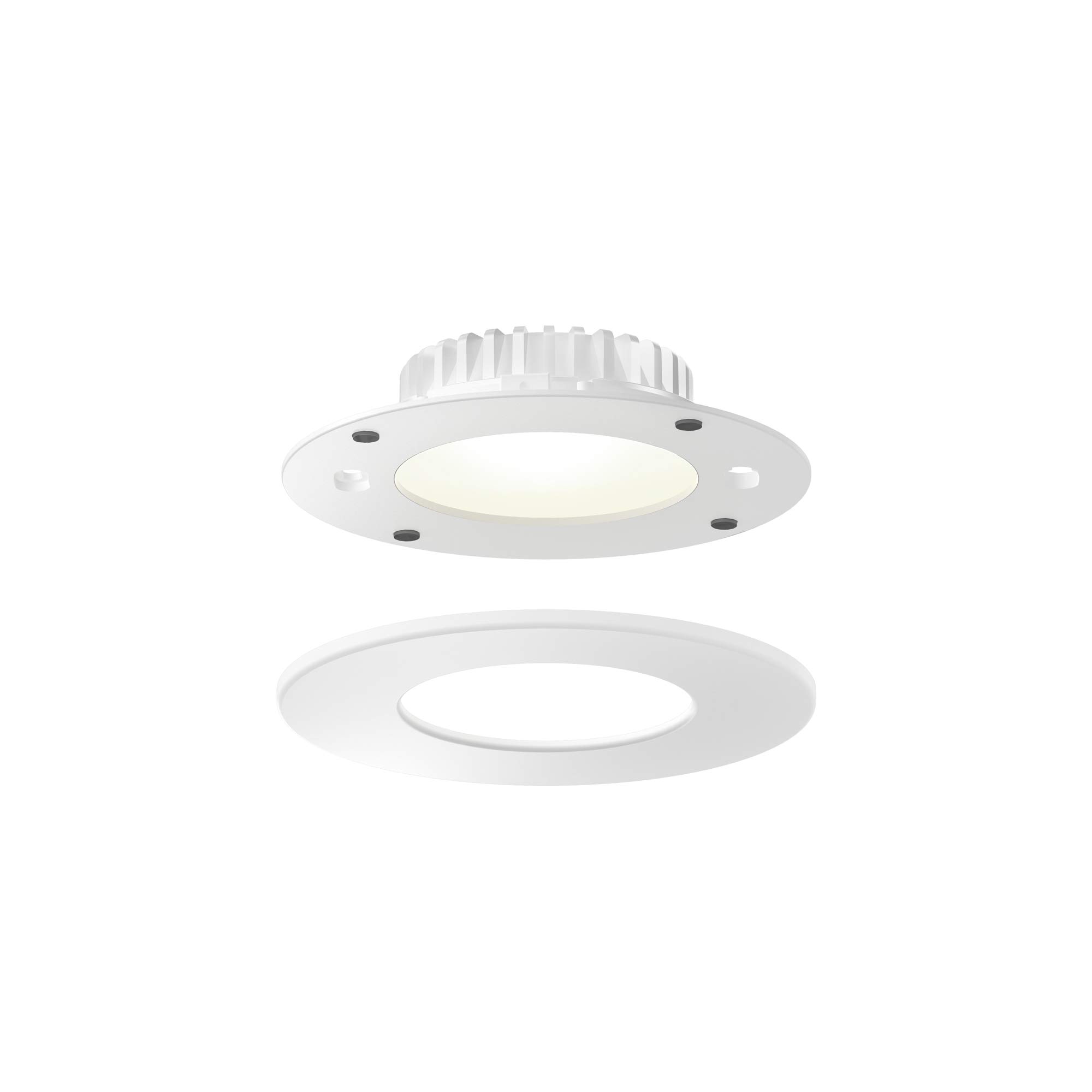 DALS 4 Inch Recessed Panel Lighting Retrofit with A-19 socket | 3000k Warm White | 9W, 550 Lumens | Dimmable Pot Light | Wet Rated | ETL Certified | 5-year warranty
