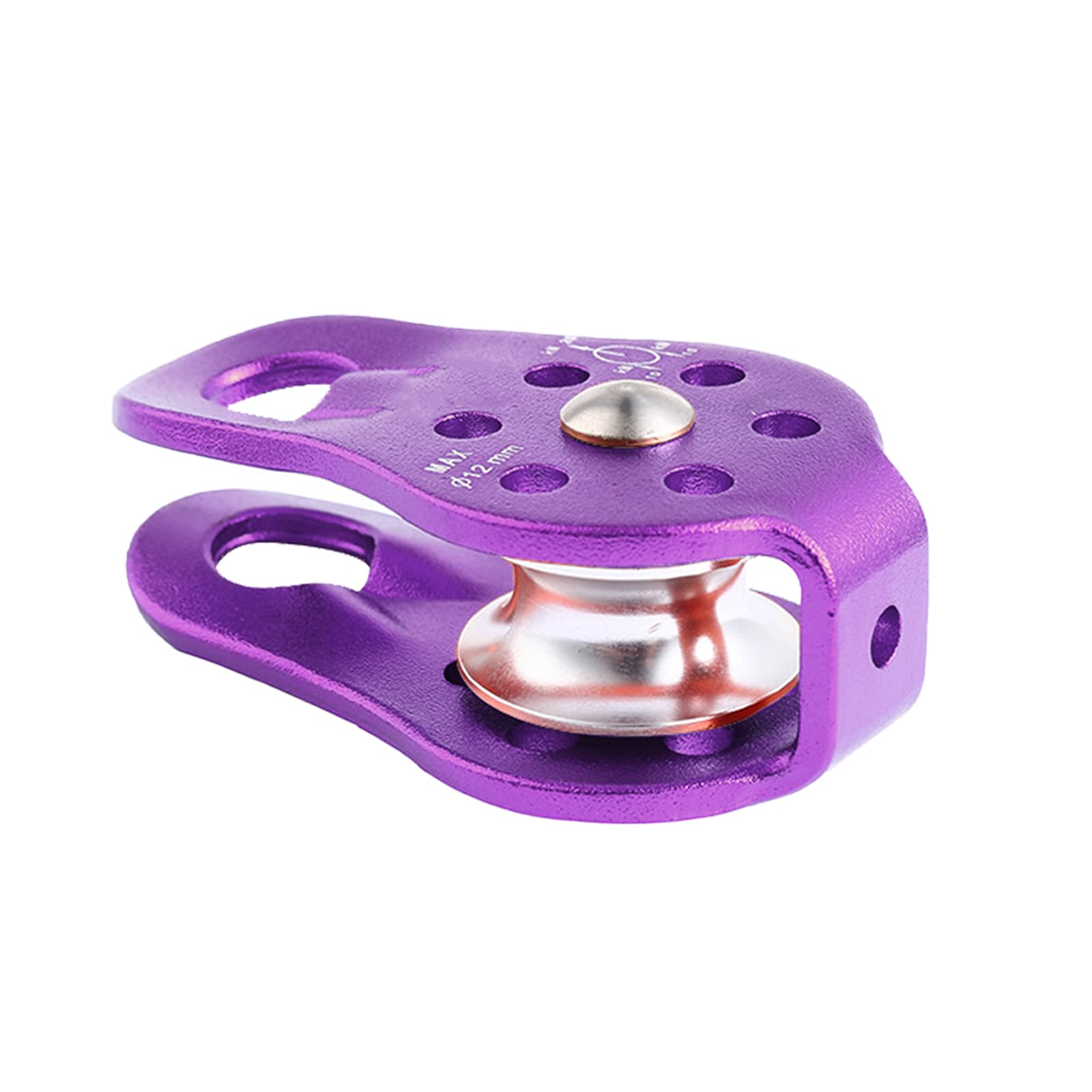 Seilrollen für Drahtseile Riemenscheiben Umlenkrollen für Seile Seilrolle Umlenkrolle 26 kN Pulley für Bis 12 mm Durchmesser Seilkletter Rettungshebe und Schleppseilrollen (Lila)