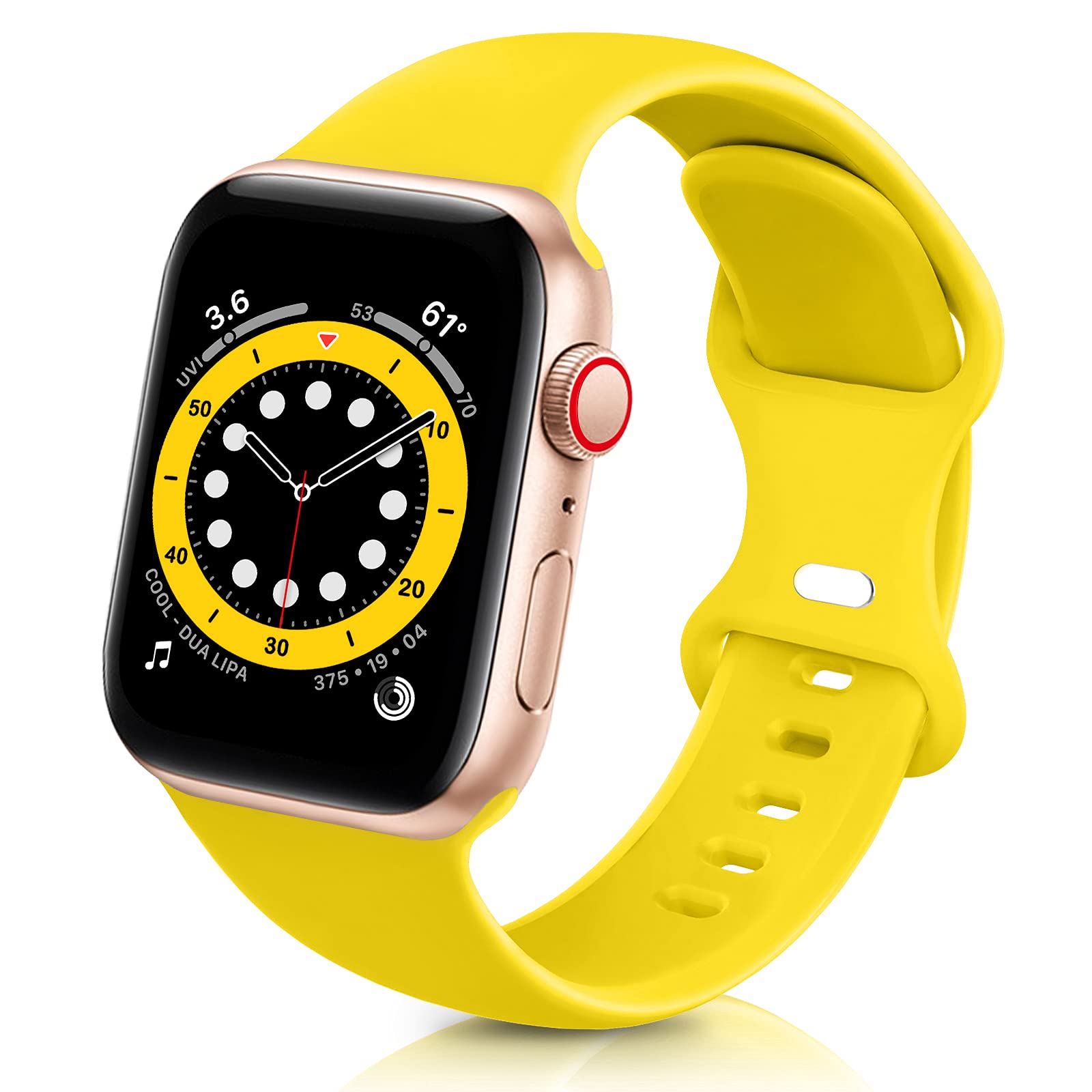Compatible with Apple Watch Band 38mm 40mm 42mm 44mm, Soft Silicone Sport Replacement Band Compatible with iWatch Series 6 5 4 3 2 1 Women Men