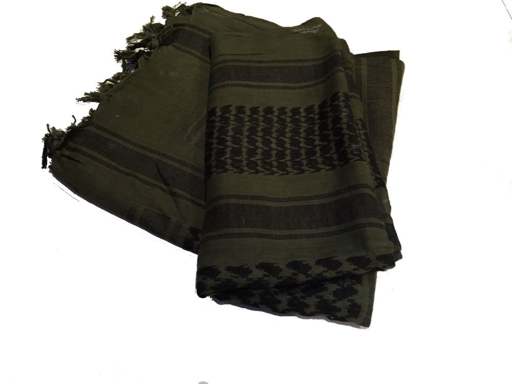 CL Distribution Military Army SHEMAGH Scarf Arab/SAS/Retro Tactical (Green & Black)