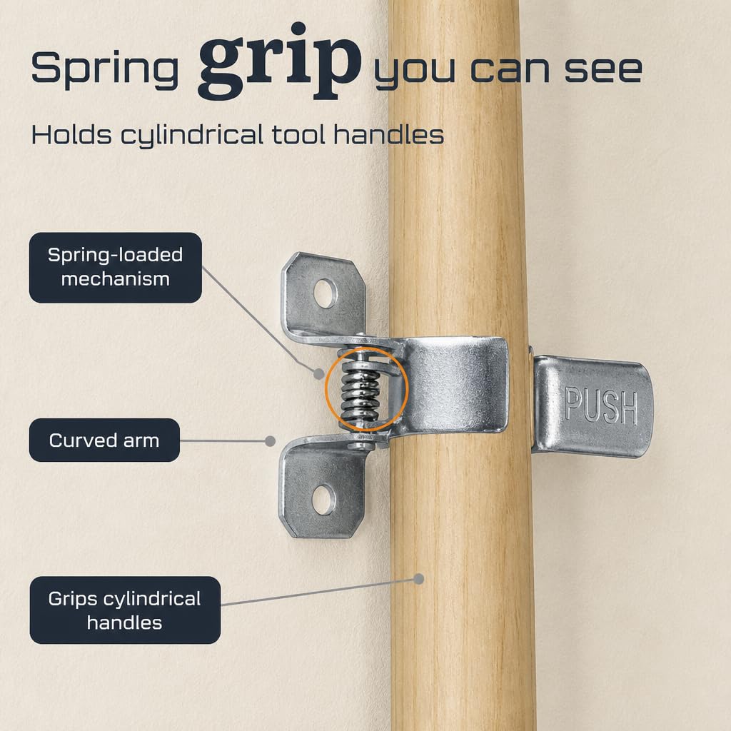 Wall Mount Spring Clamps - Organize Your Tools! -2 Wall Mount Spring Clamps - Organize Your Tools! -2