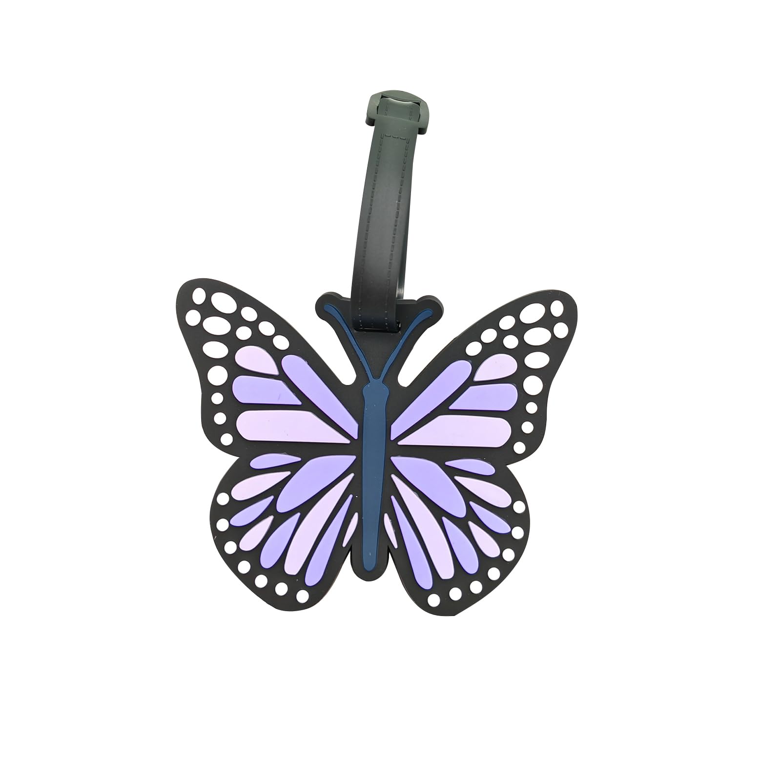 Funny Silicone Luggage Tags Cute Butterfly Suitcase Travel Bag Identifiers Personalized Labels Animal Travel Luggage Baggage Identification Labels ID