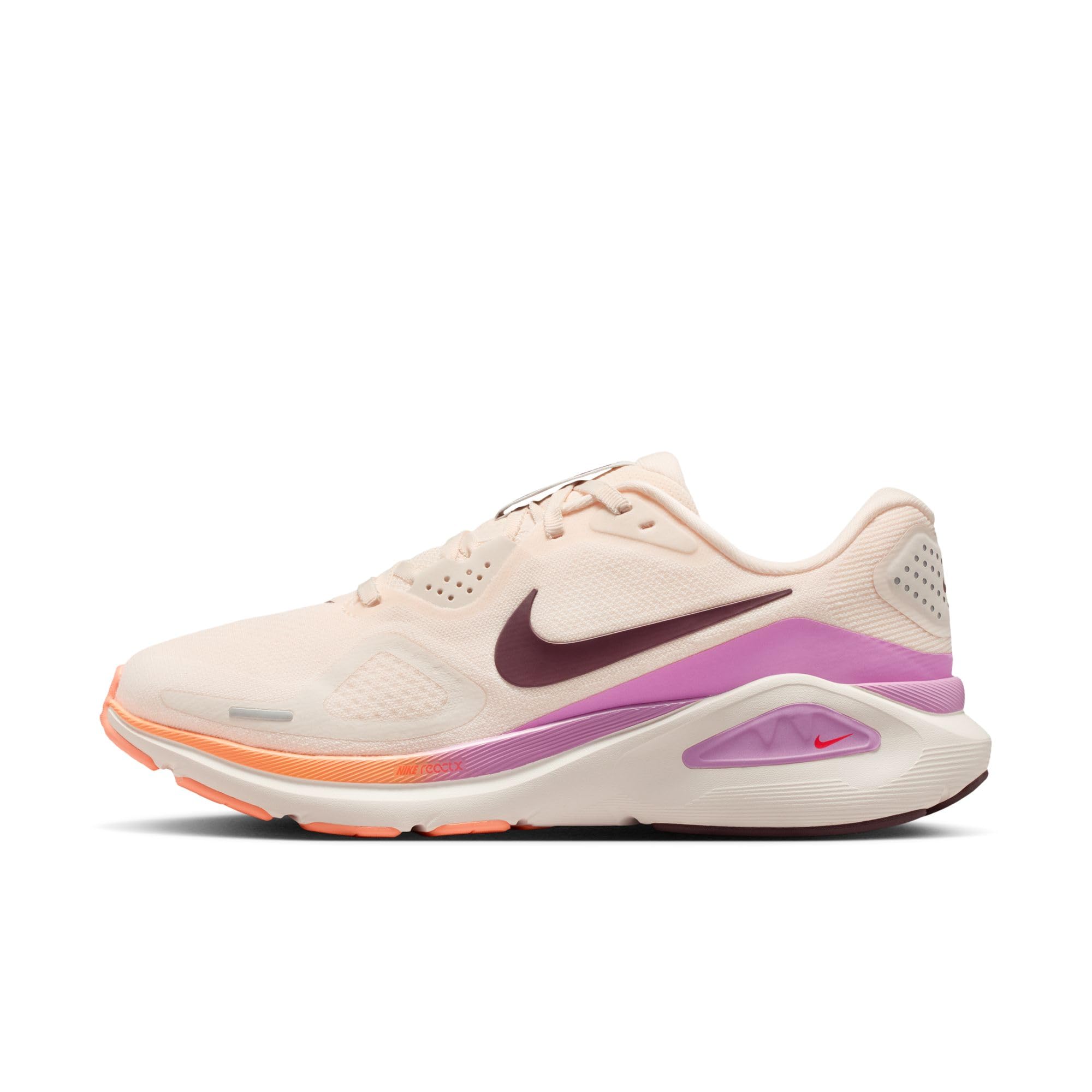 Nike Structure 26 Women's Road Running Shoe HJ1101, Chalk Light Magenta Orange Pulse Tattoo, 5.5 UK