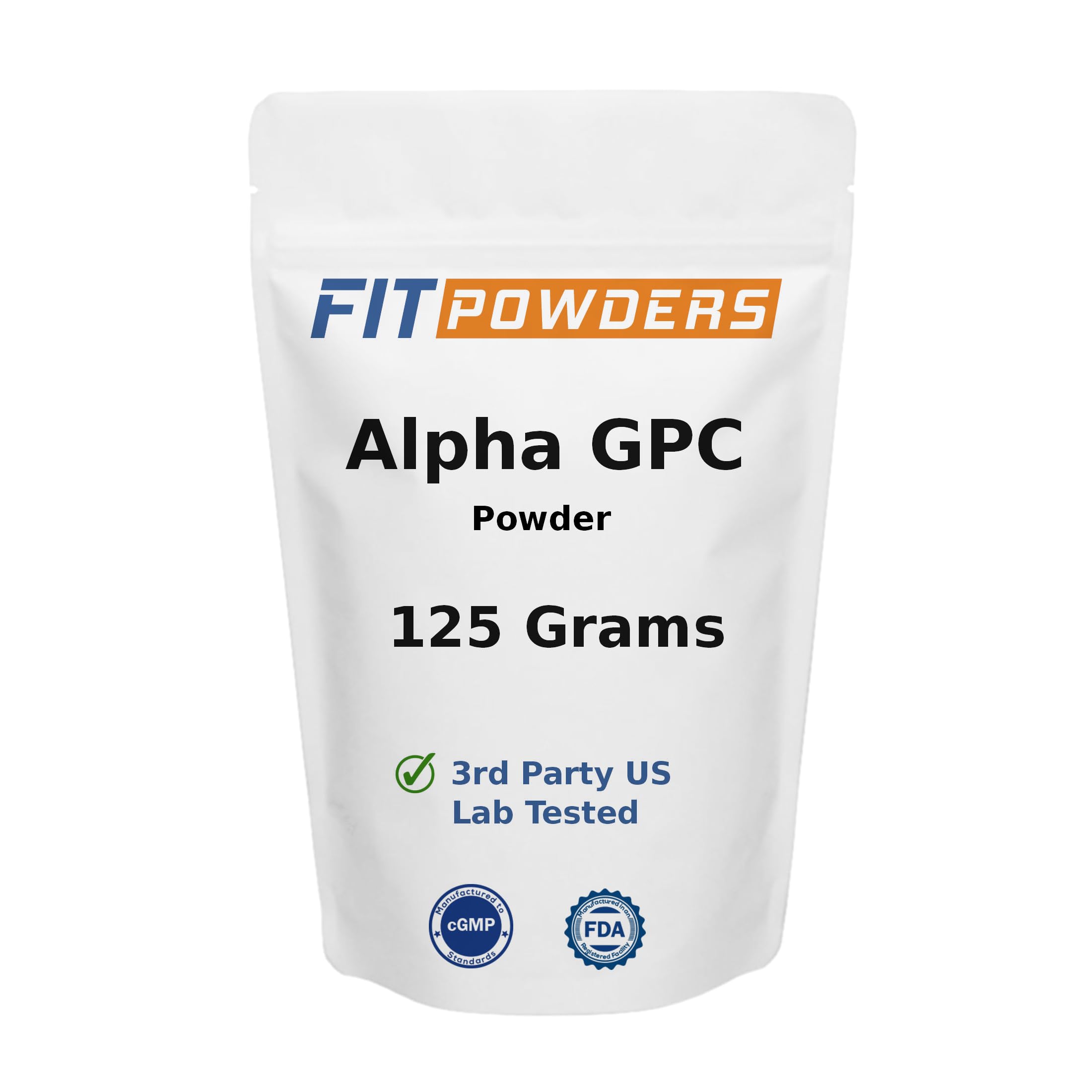 Alpha-GPC Powder 125 Grams, Non-GMO Alpha GPC Supplement Choline Powder, Vegan, Third Party Tested, Pre-Workout, Memory and Focus, with Scoop